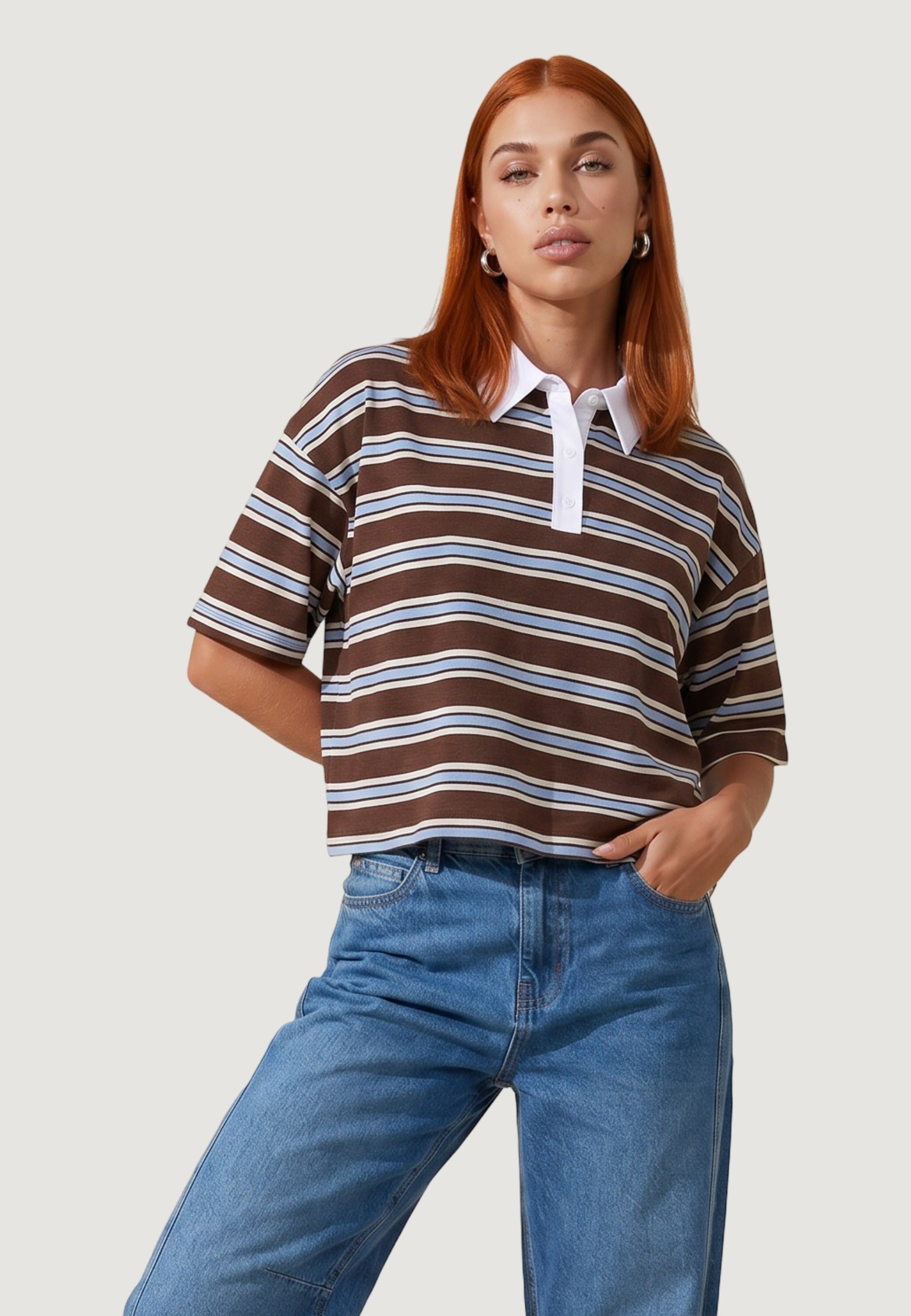 Polo Jersey polo riga jersey 26521-2 Moro, celeste