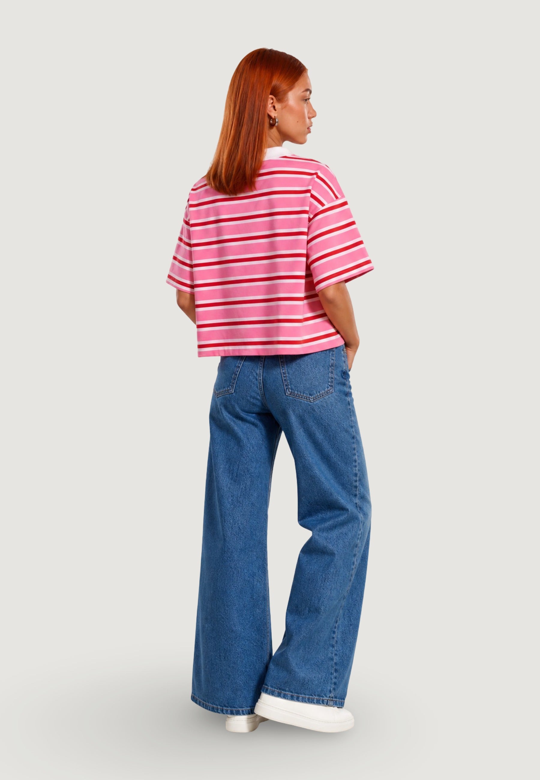 Polo Jersey polo riga jersey 26521-2 Rosa, Rosso