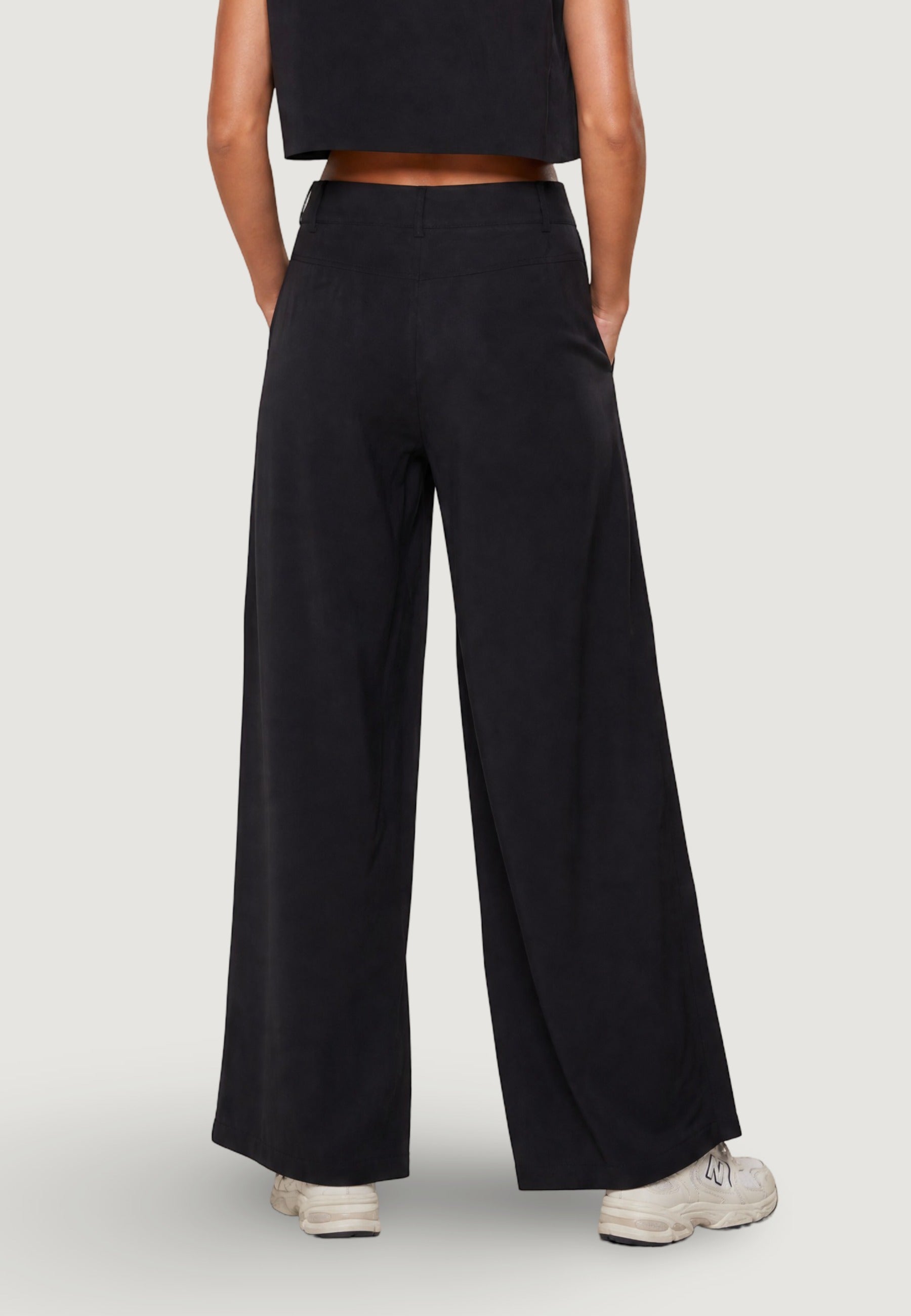 Pantaloni pant. palazzo tencel 30901-2 Nero