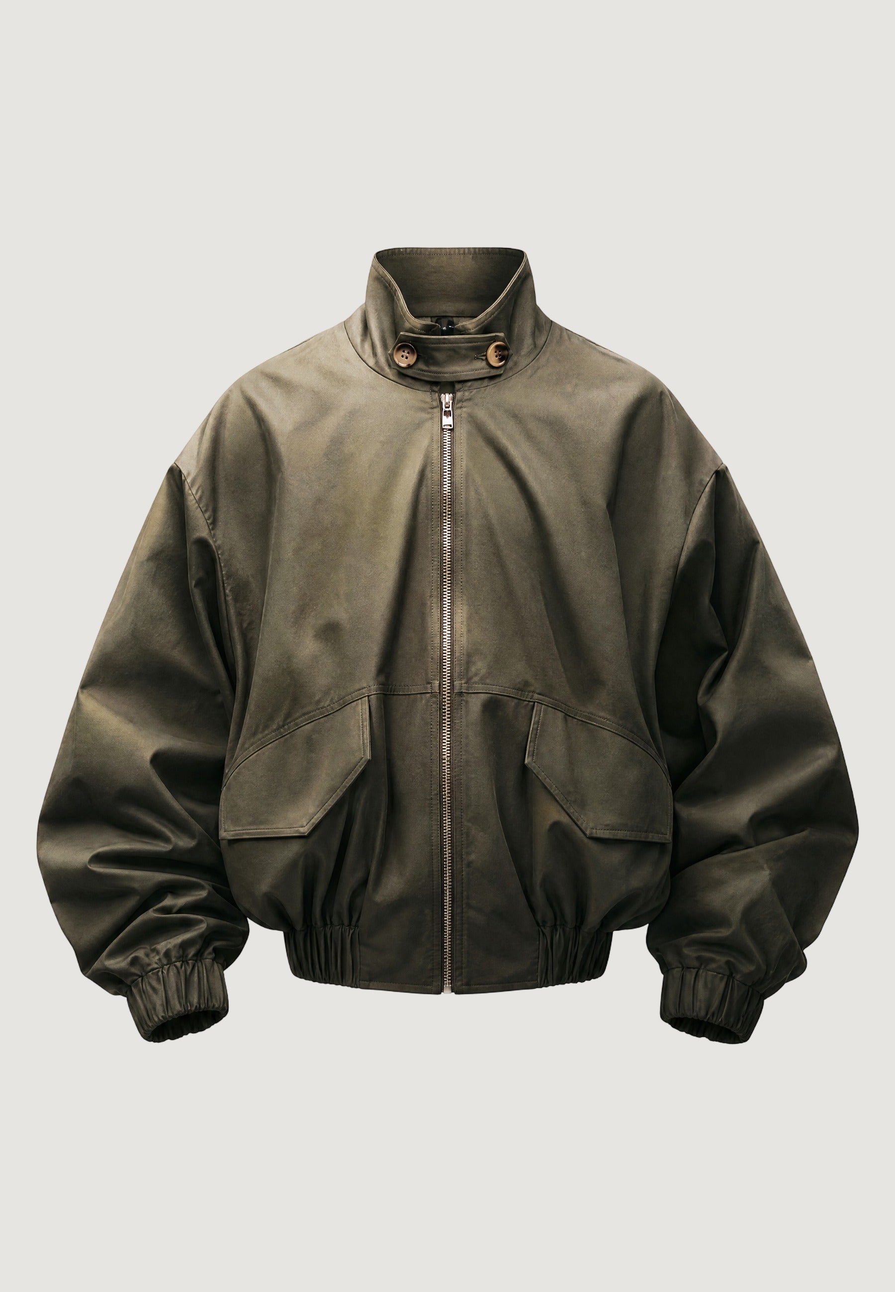Giubbotto Bomber bomber con tasche 41768 Militare