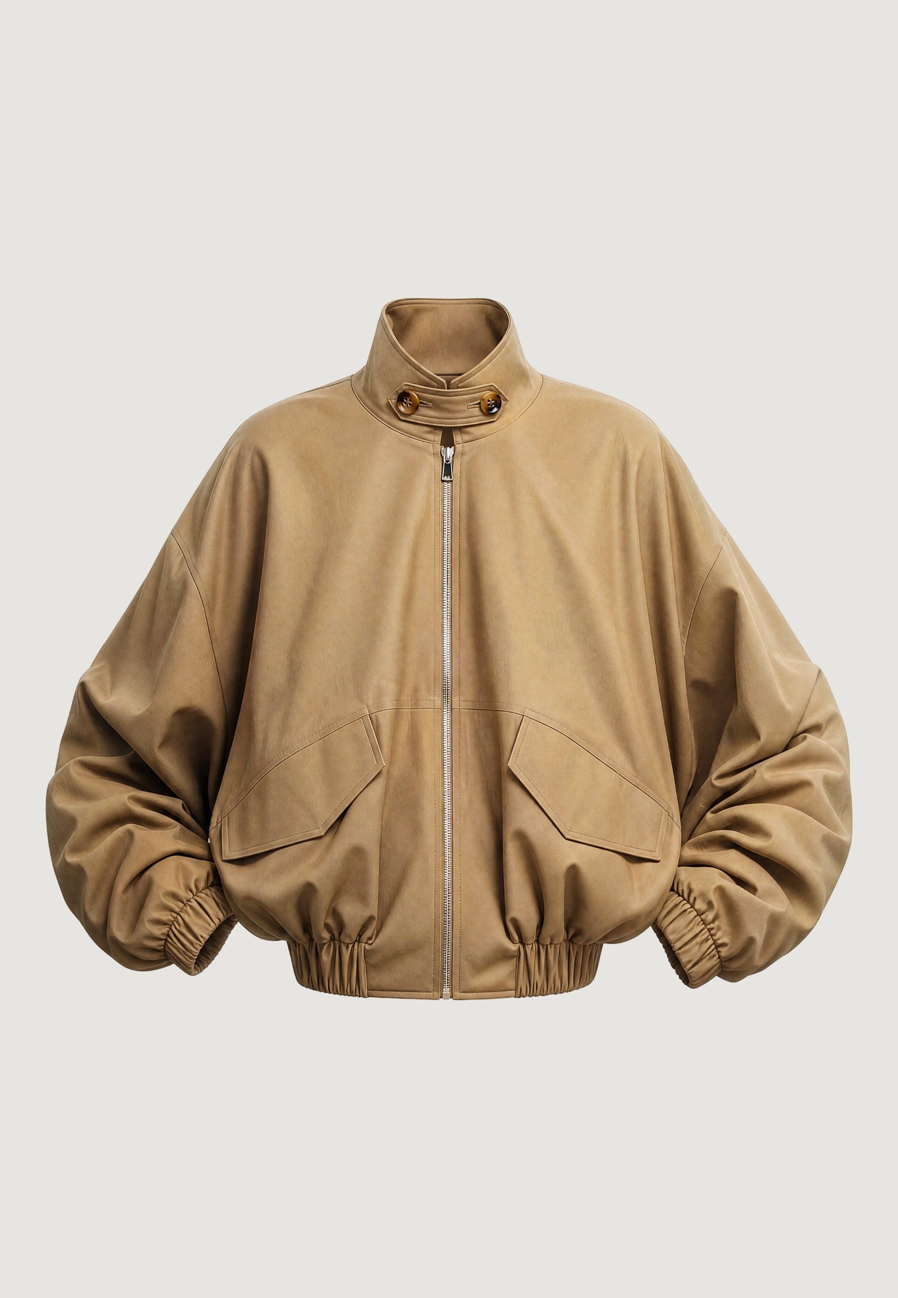 Giubbotto Bomber bomber con tasche 41768 Sabbia