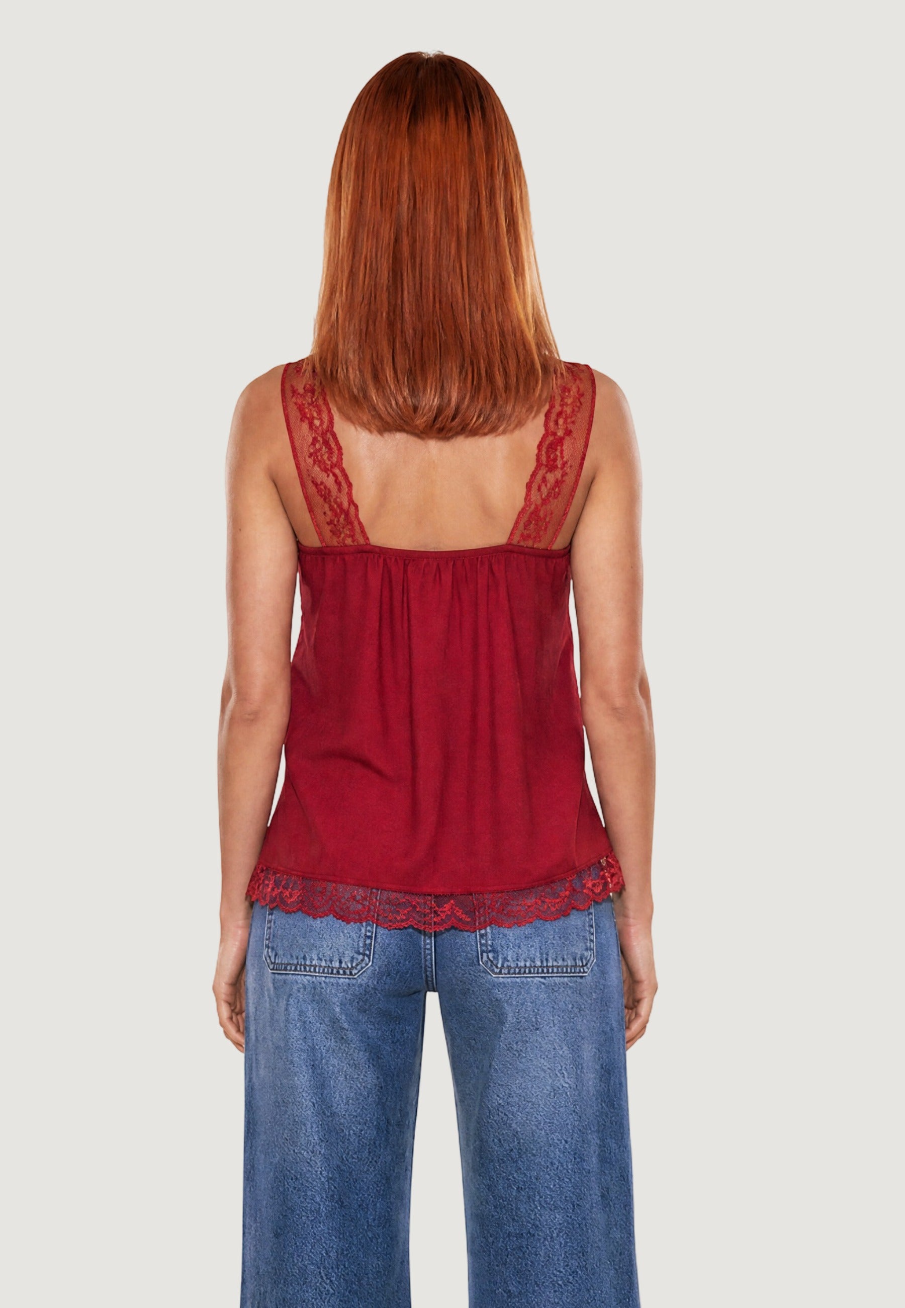 Top top crinkle + pizzo 53127-3 India
