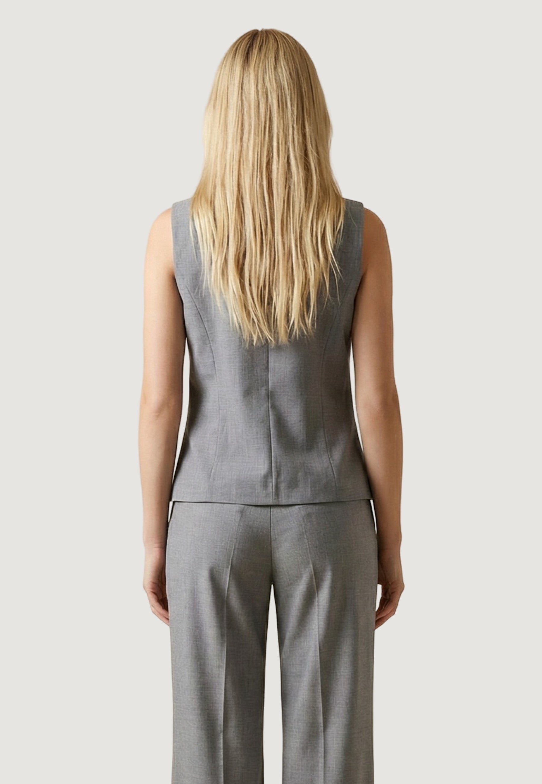 Gilet Elegante gilet gessato lurex 95105 Grigio