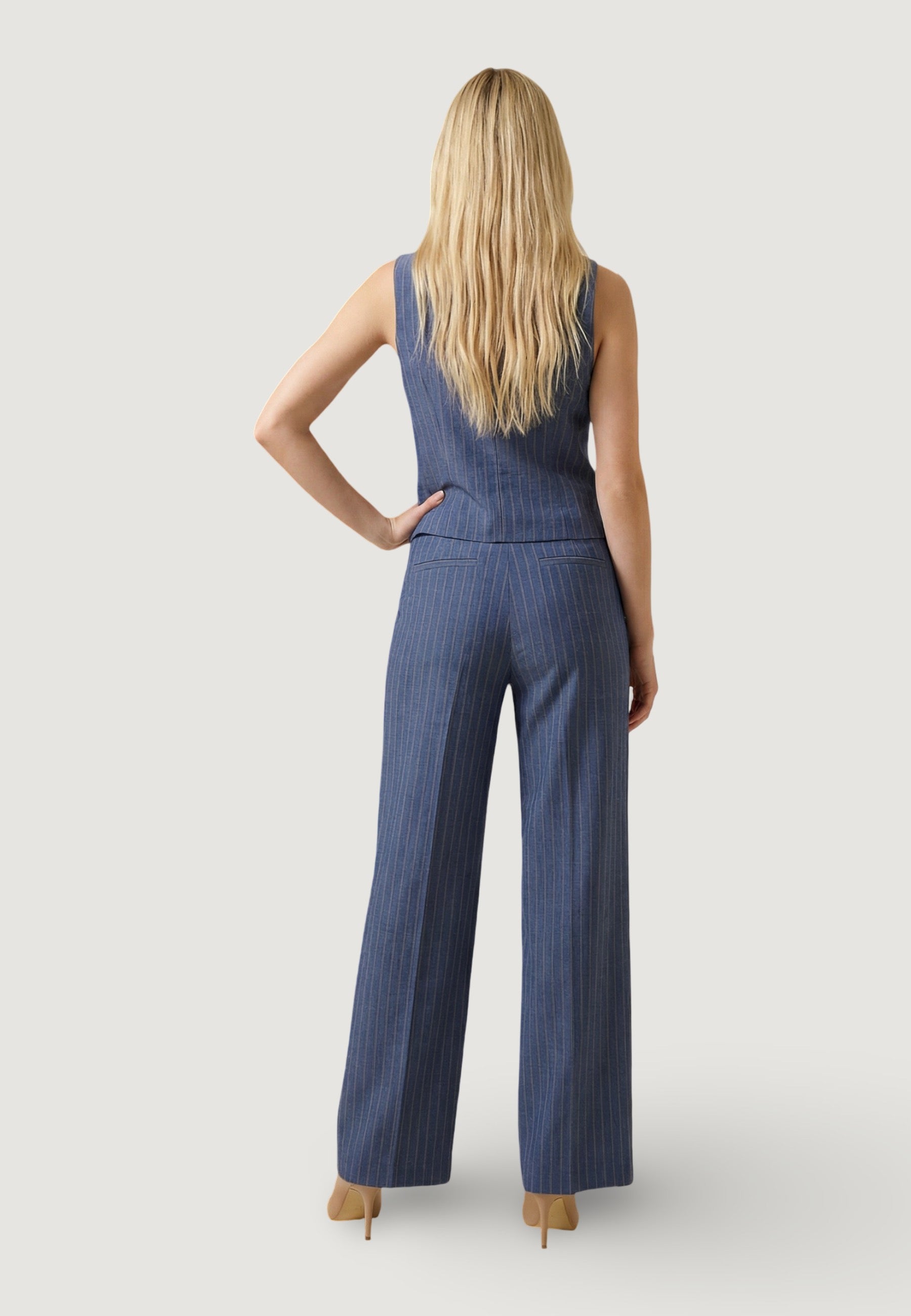 Pantaloni pantalone gessato 95108 Denim