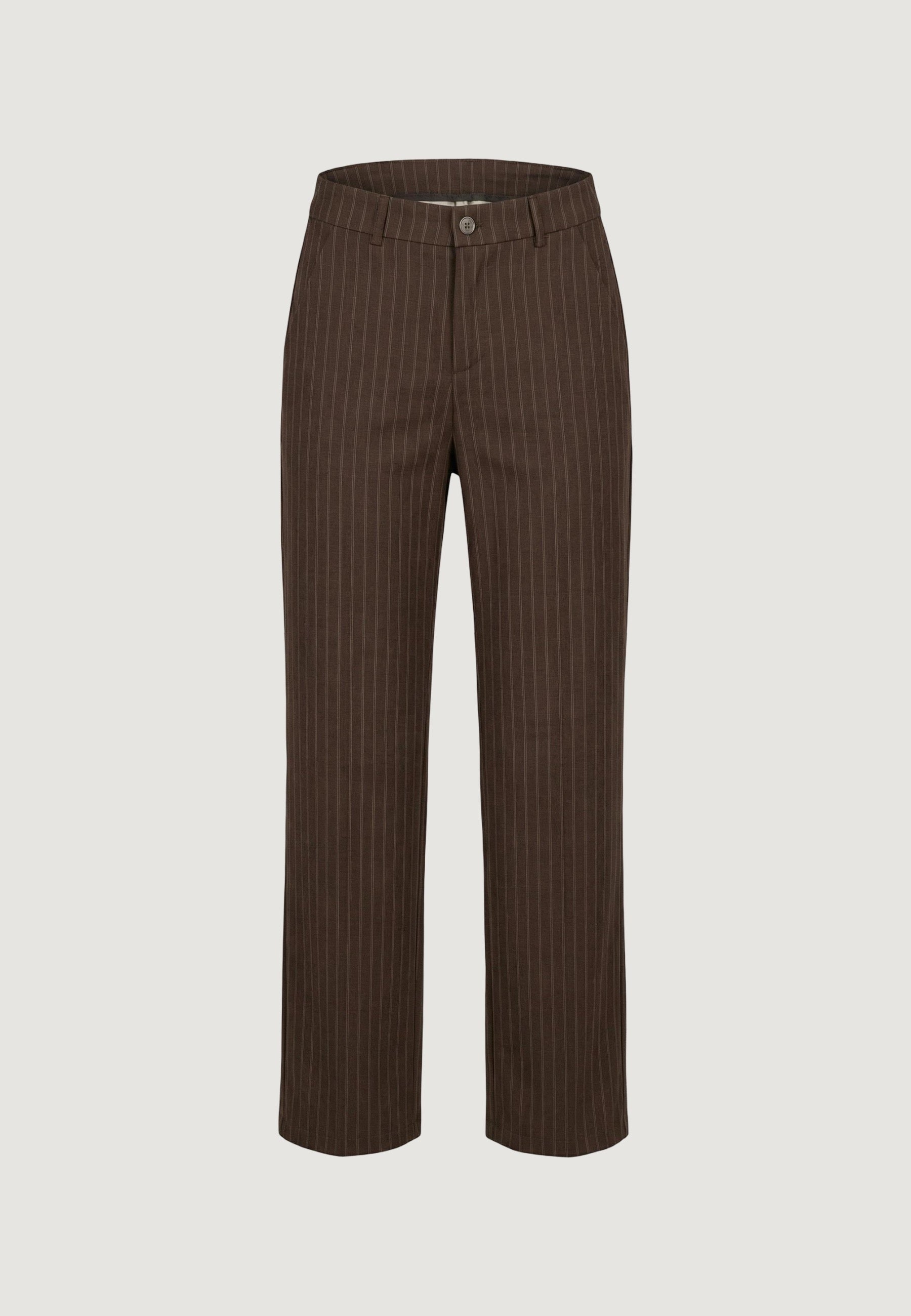 Pantaloni pantalone gessato 95108 Nocciola