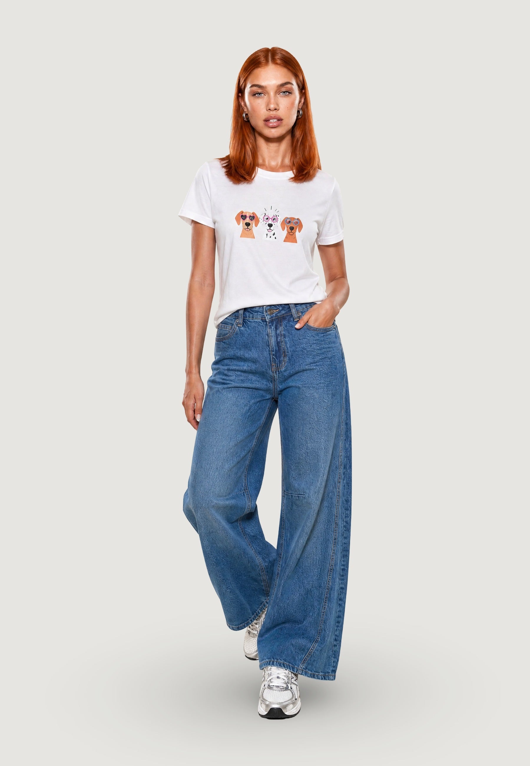 T-shirt a Maniche Corte CAGNOLINI Bianco