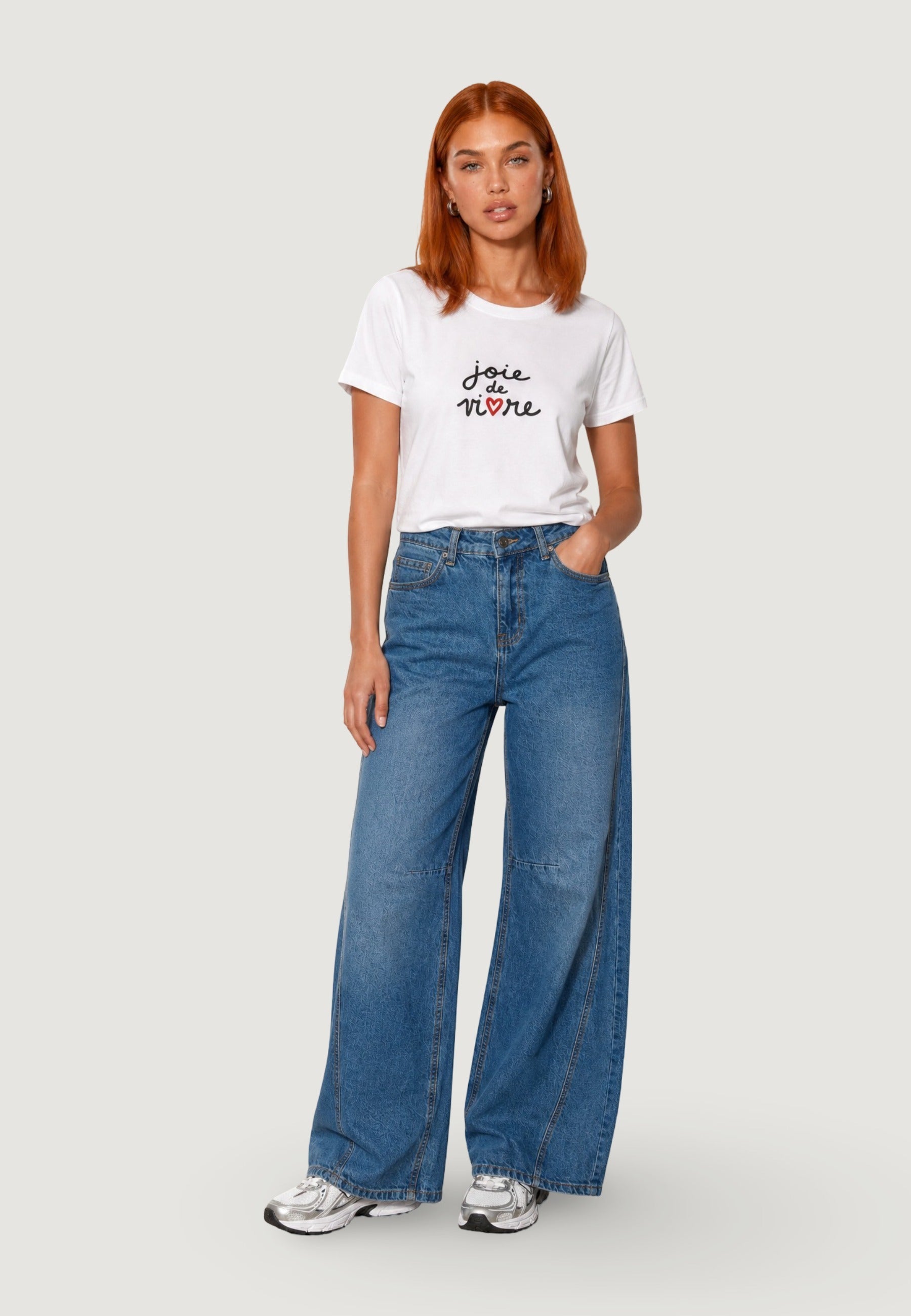 T-shirt a Maniche Corte JOIE VIVRE Bianco