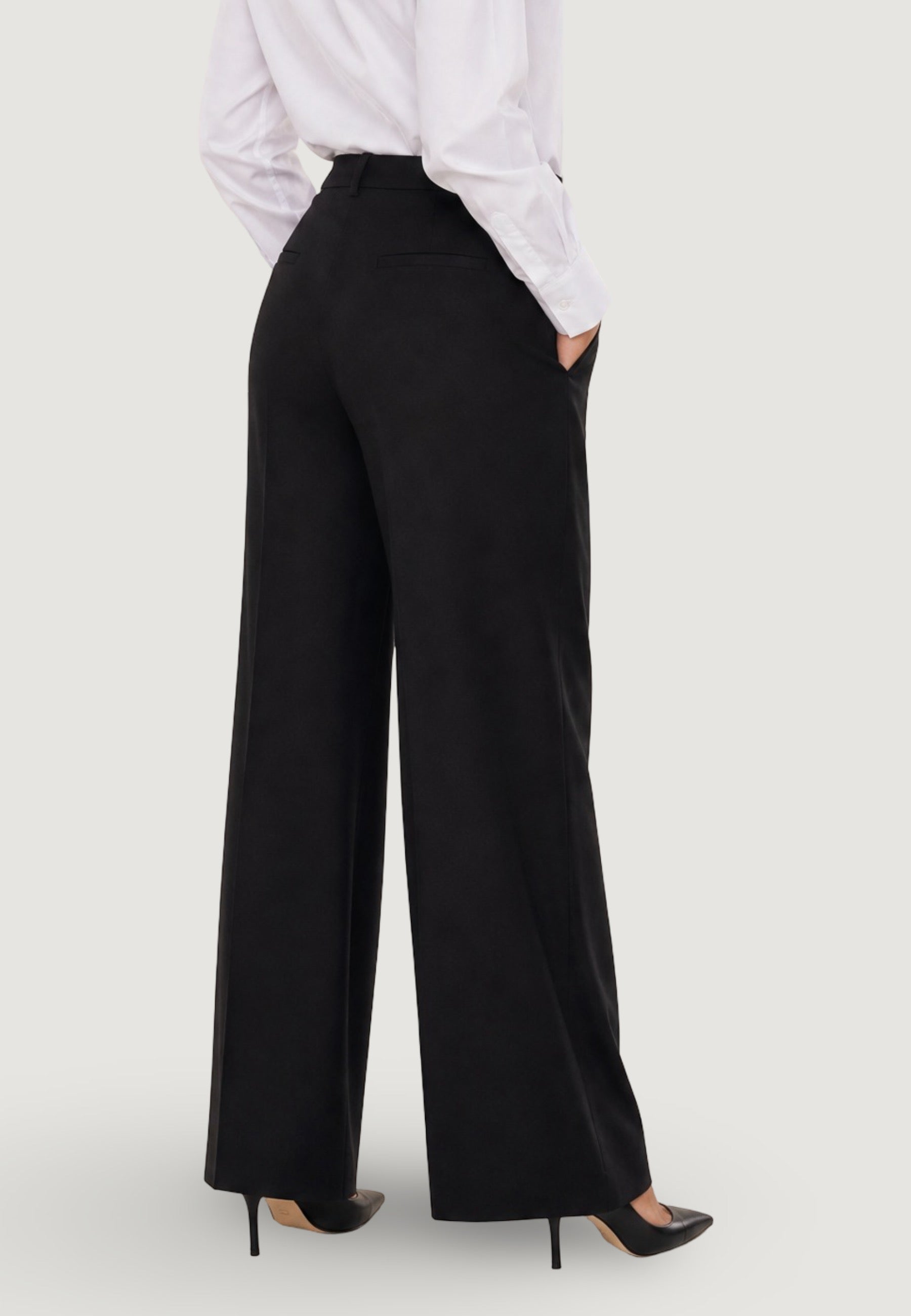 Pantaloni pantalone liscio cady PE26031 Nero
