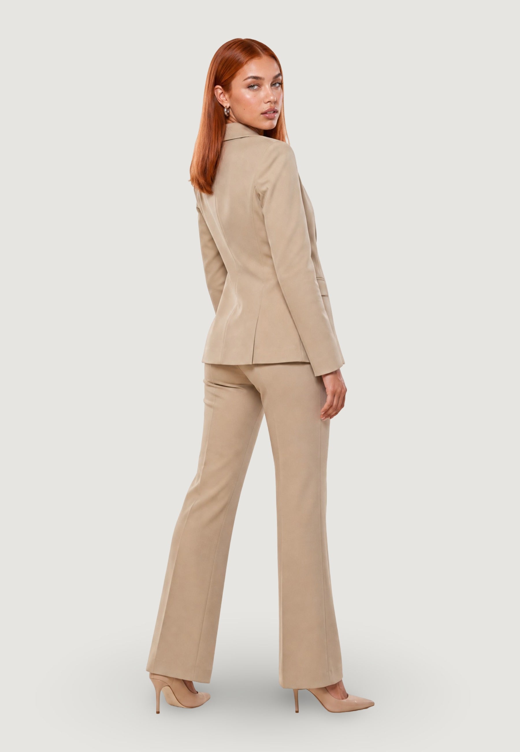 Giacca giacca doppio petto tess. scuba PE26075 Beige