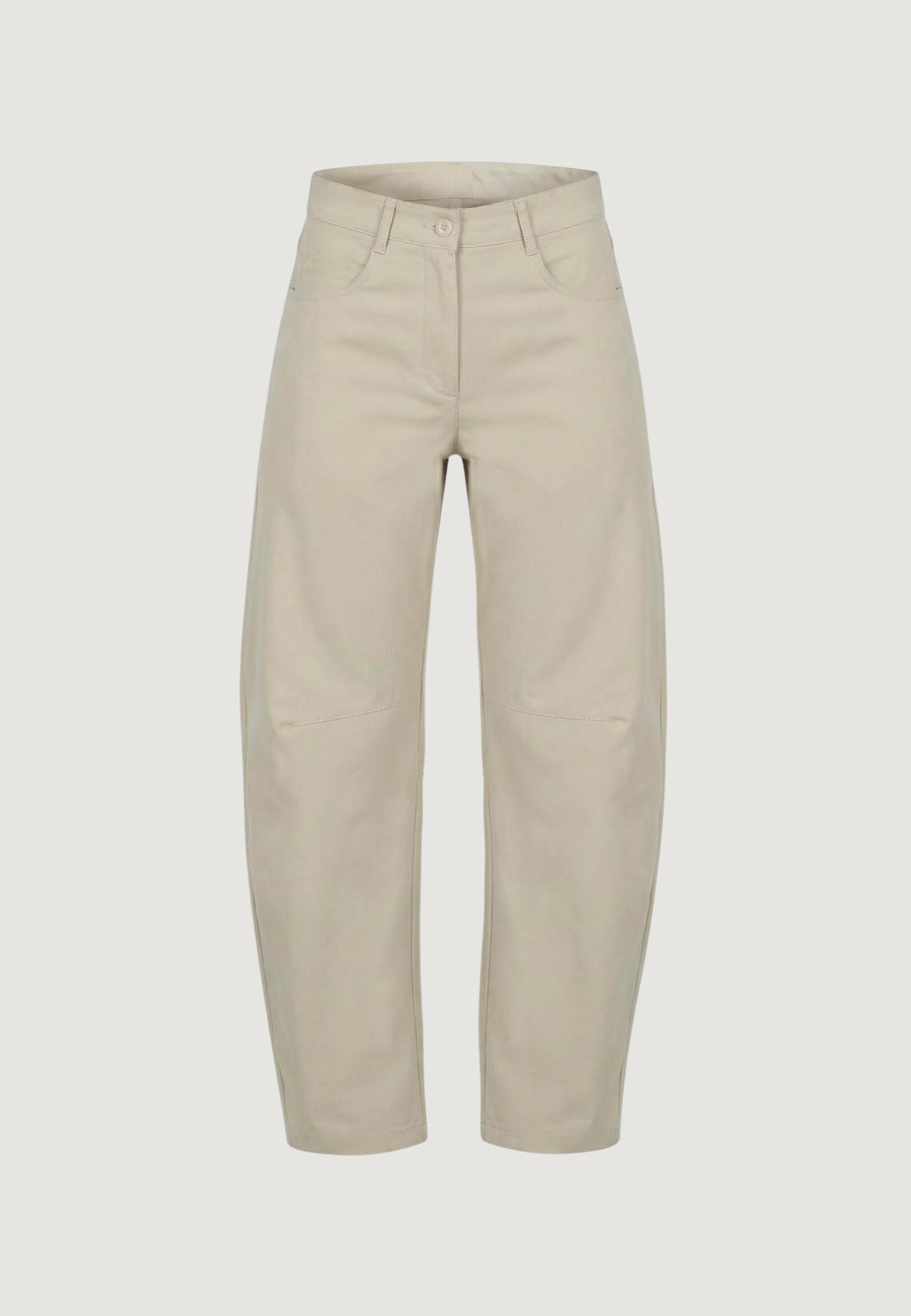 Pantaloni pantalone barrell gabardine PE26085 Beige