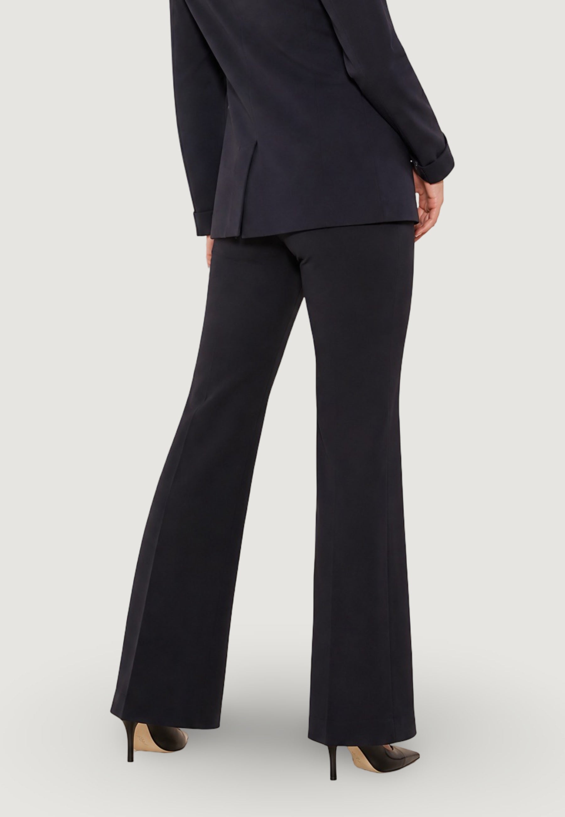 Pantaloni pantalone flare tess. scuba PE26100 Nero