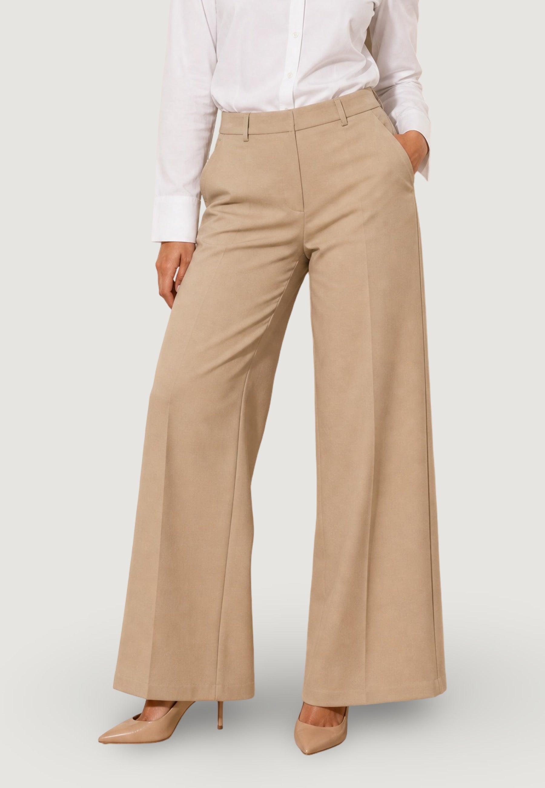 Pantaloni pant. con pizzo PE26139 Beige