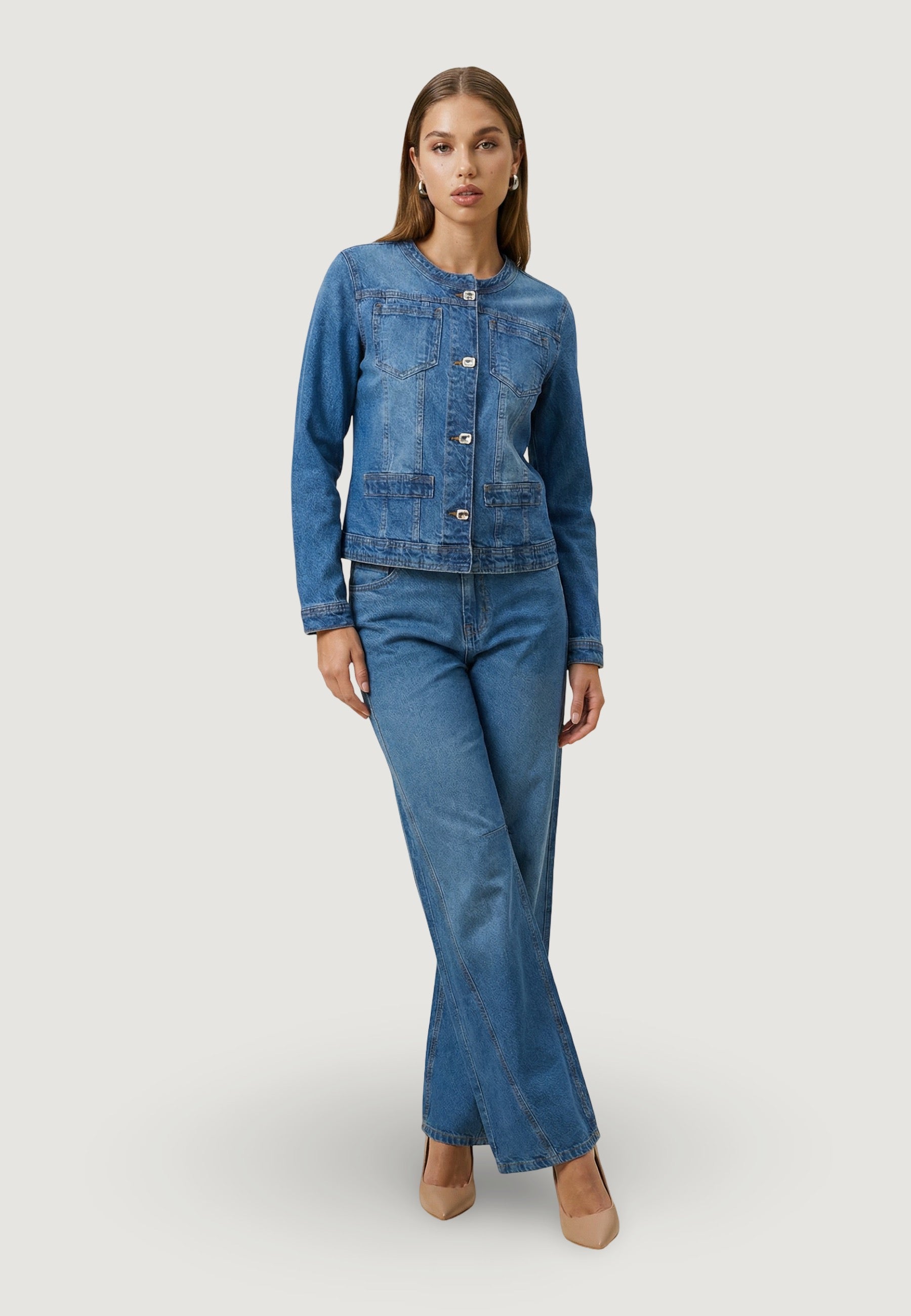 Giubbino di Jeans SLE6GB025390D Mid Blue
