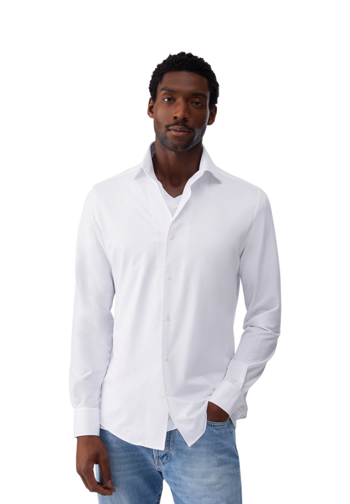 Camicia a Maniche Lunghe QA6050 White Alyssum