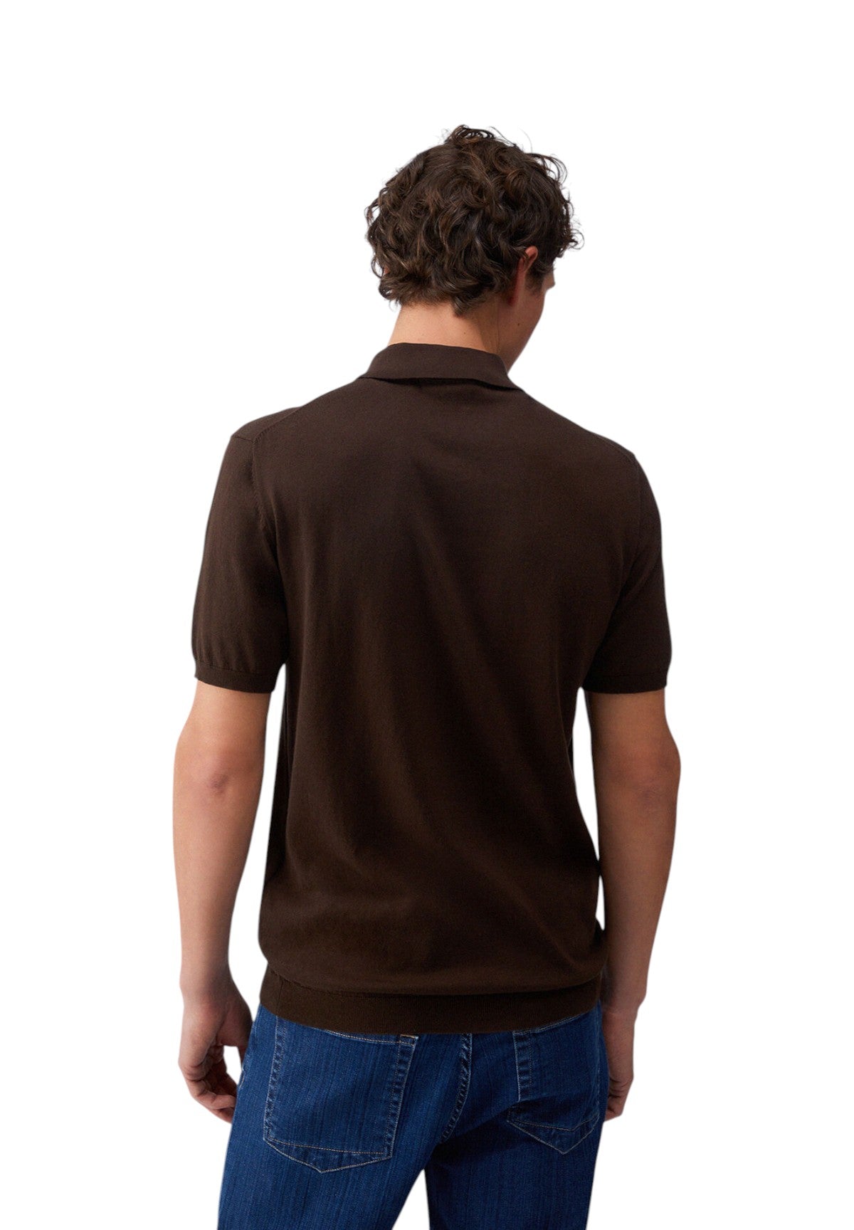 Polo Jersey Polocotseta QA6071 Plain Chocolate