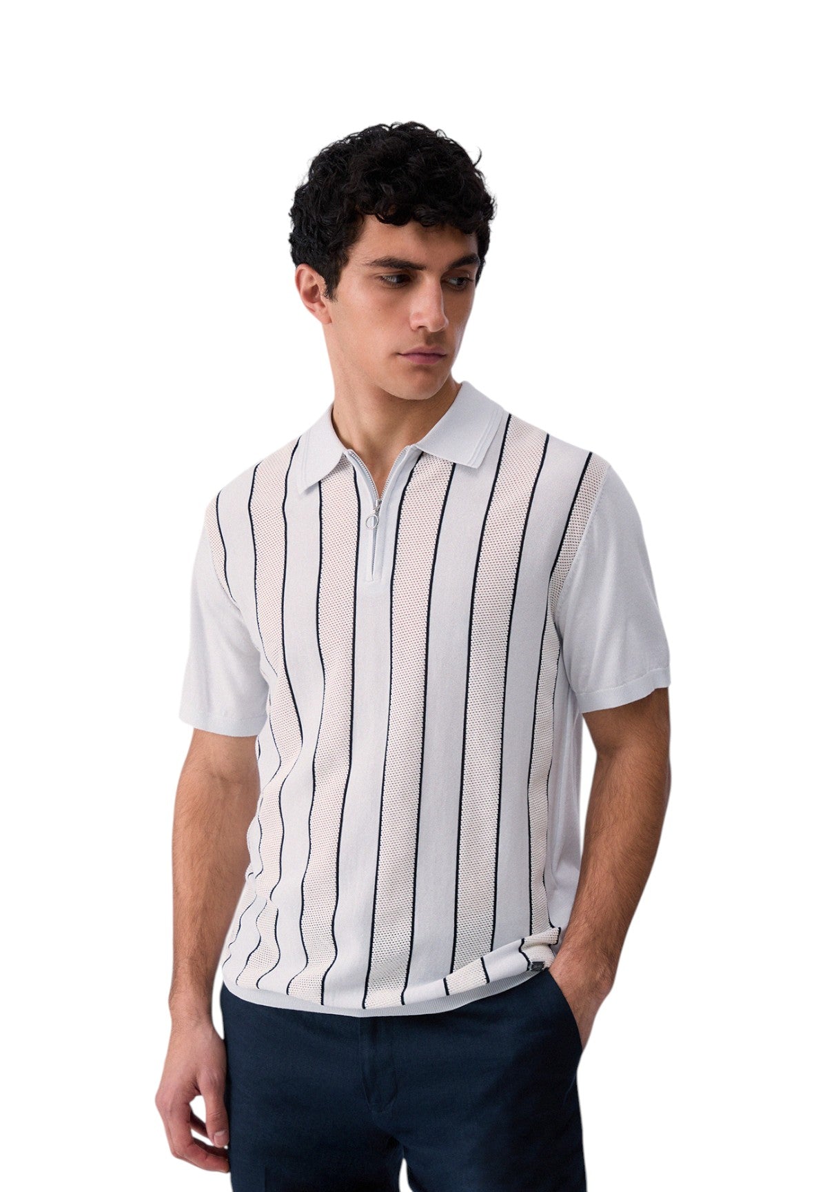 Polo Jersey QA6122 Celestino, White Cott