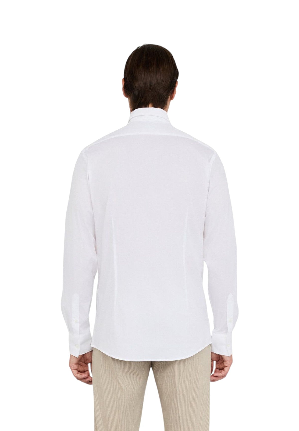 Camicia a Maniche Lunghe Milano Chambray QXX053 Blanc