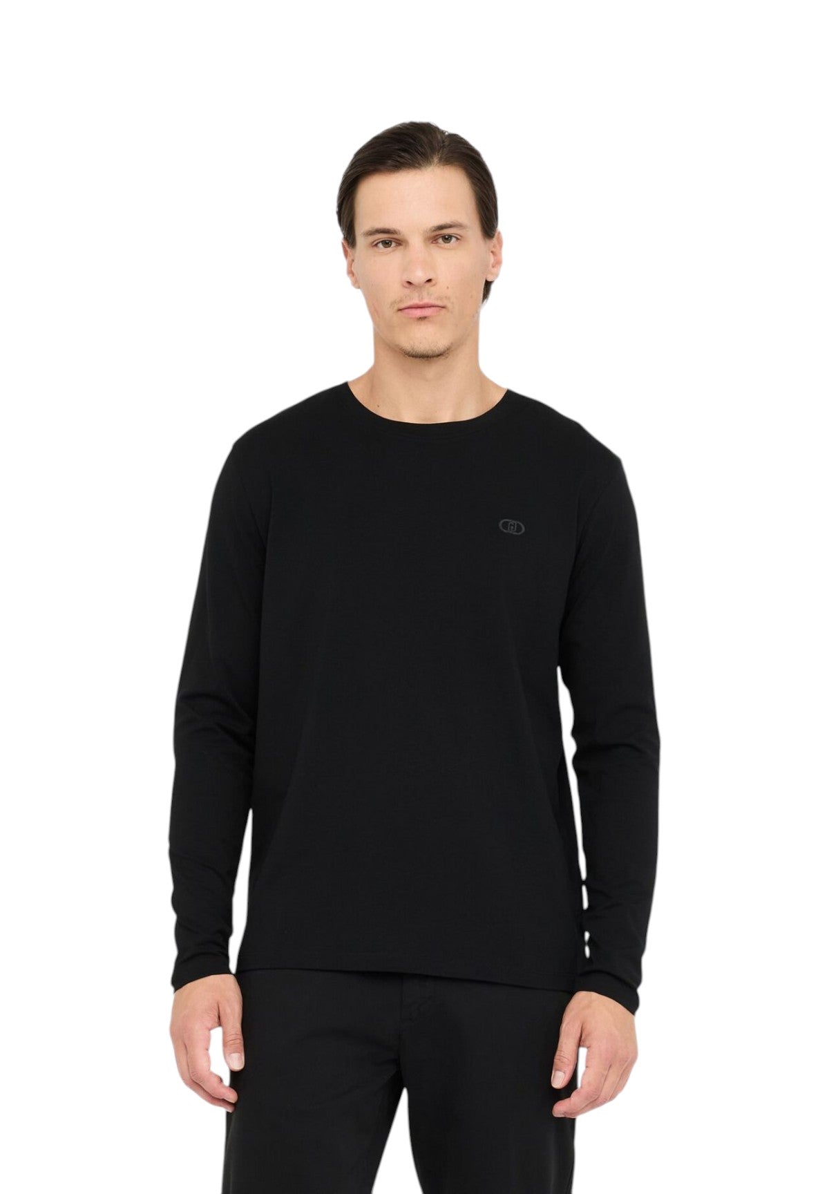 T-shirt a Maniche Lunghe Basiclong QXX079 Nero