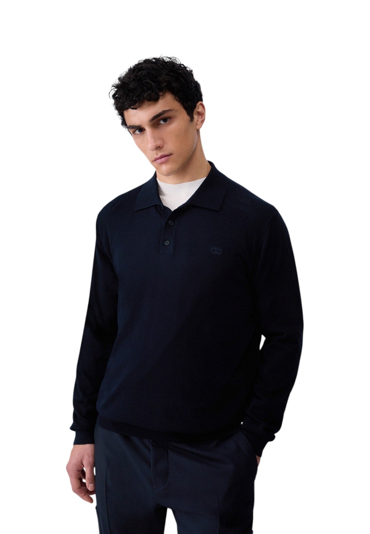 Polo Jersey Longcrepe QXX108 Dark Blue