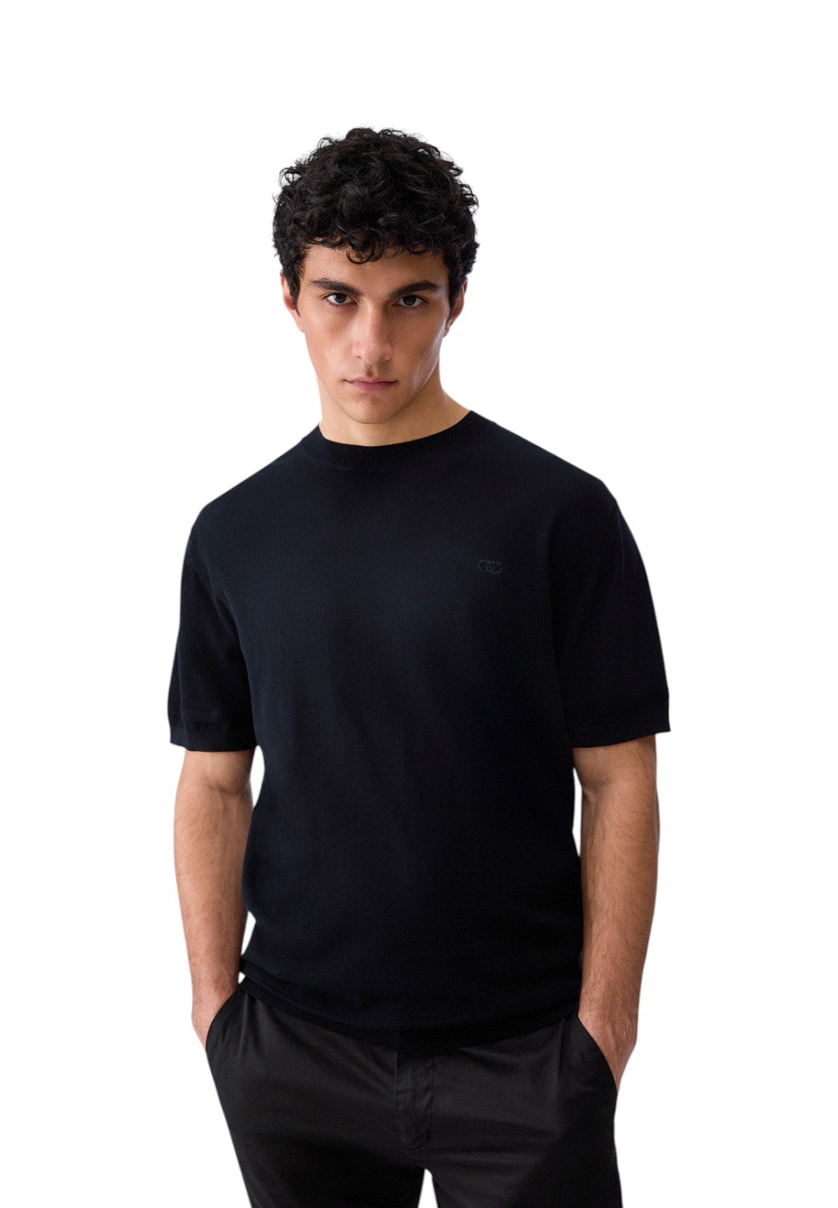 T-shirt a Maniche Corte Shortcrepe QXX110 Nero