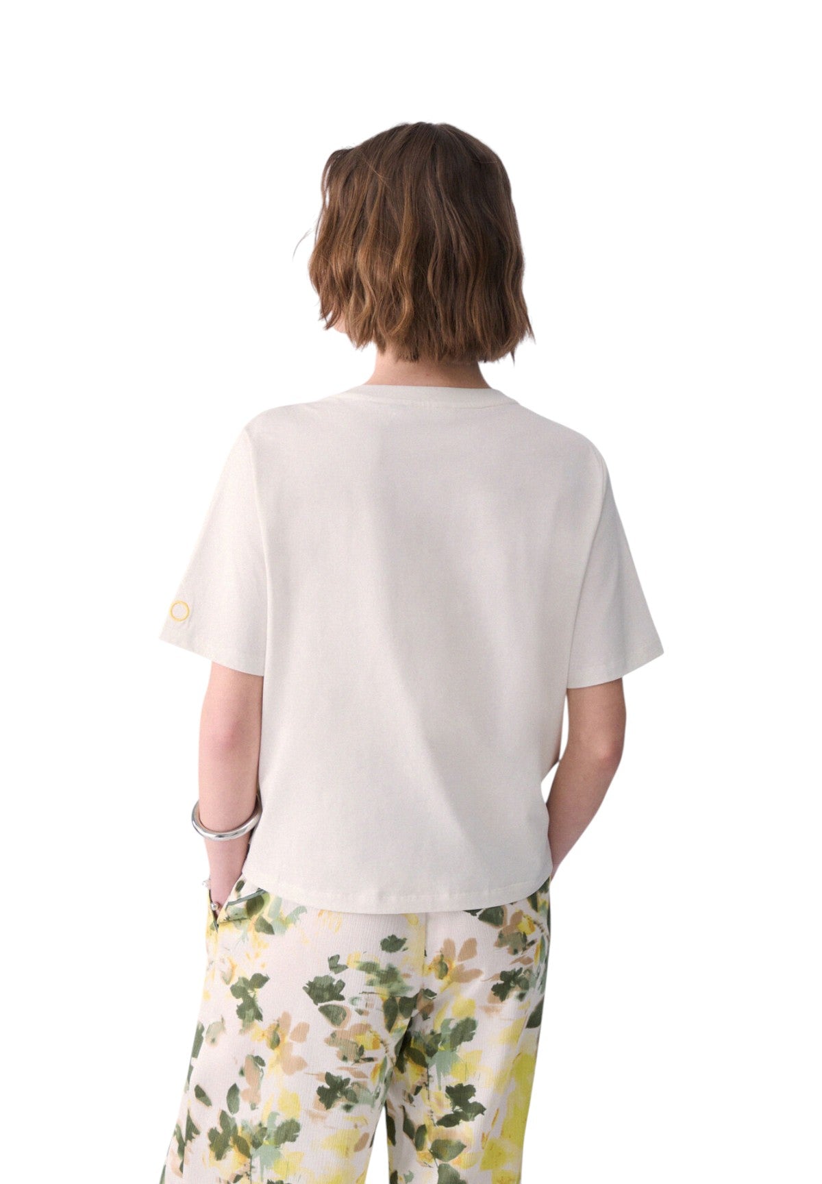 T-shirt a Maniche Corte TA6261 Wh Milk, Green Shades