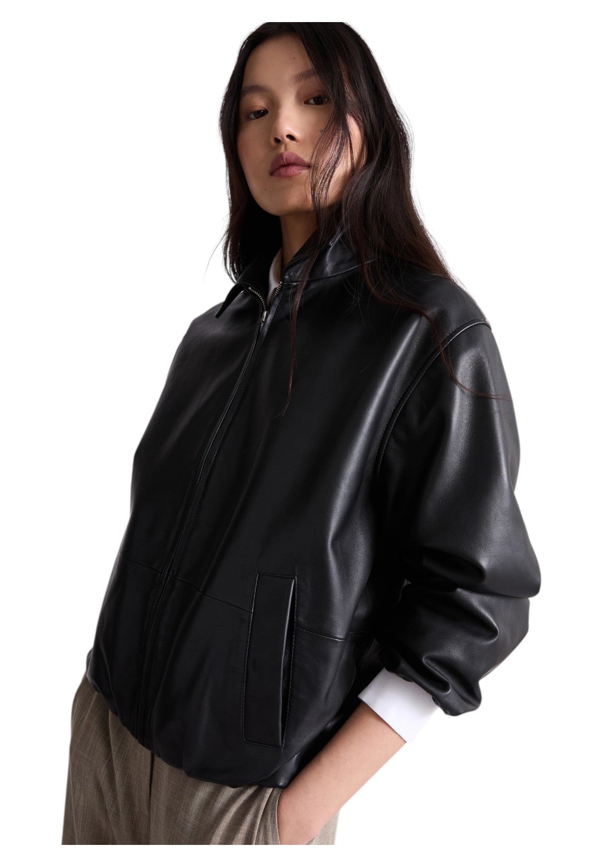 Giacca in Pelle 2614441011200 MLIORDINE Nero