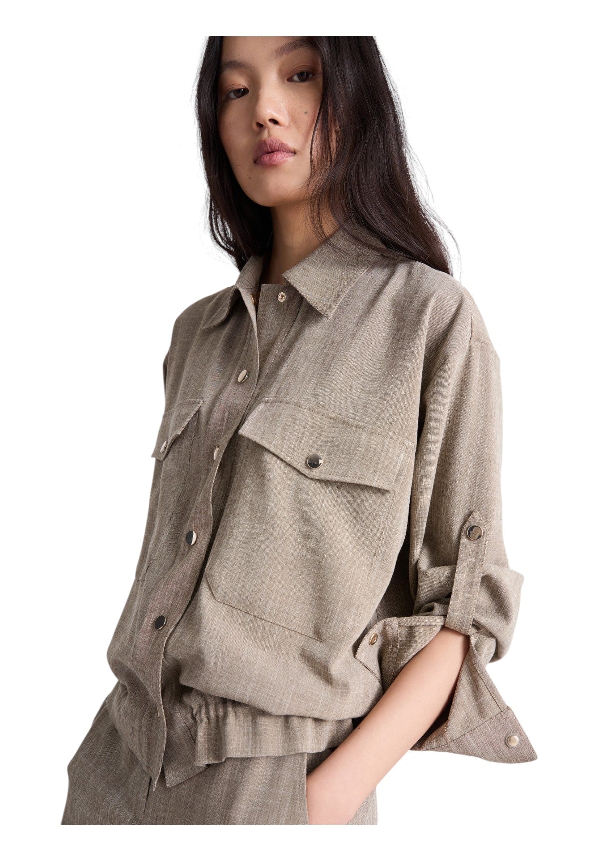 Camicia a Maniche Lunghe 2614111021200 MLISABATO Oliva