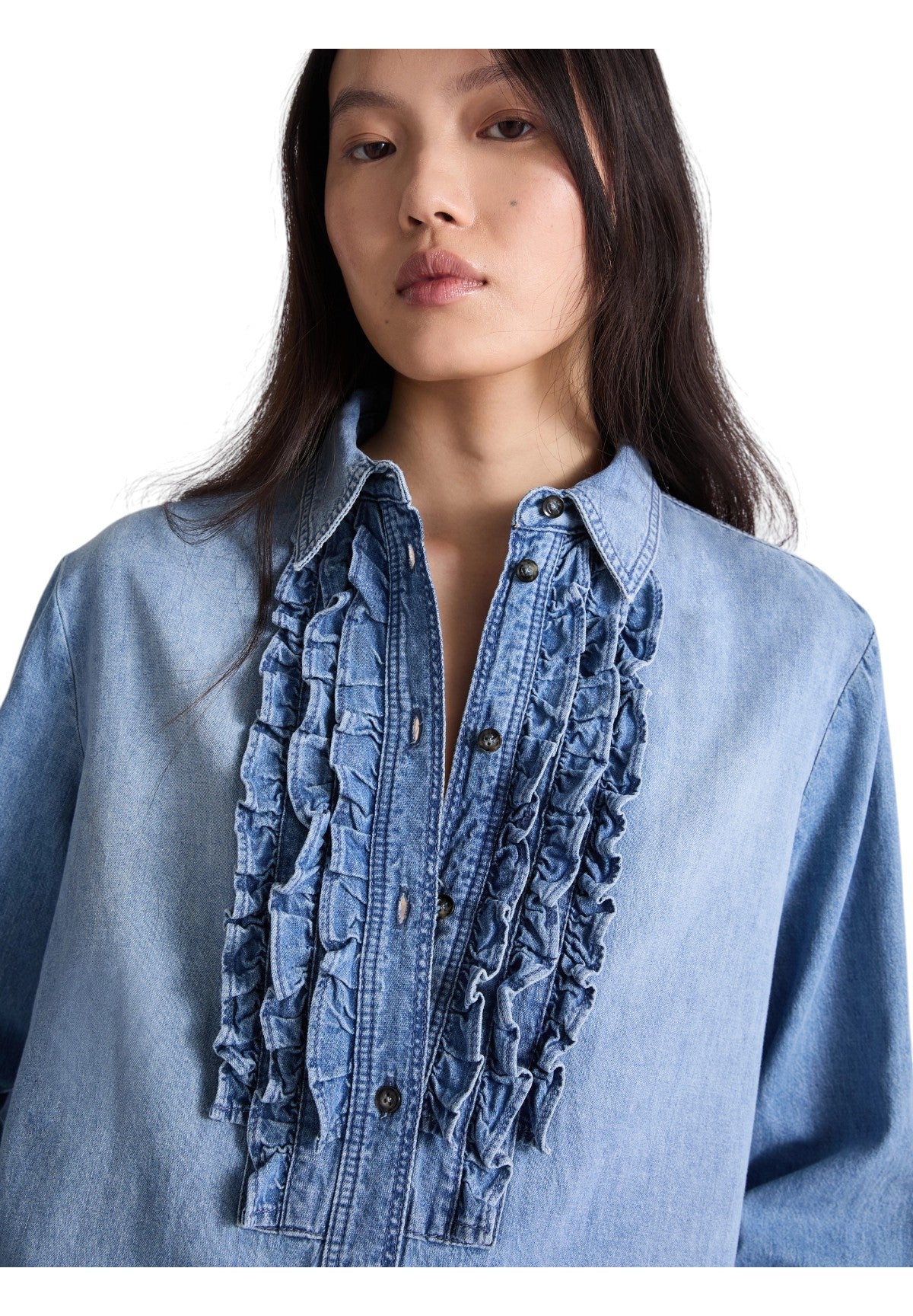 Camicia a Maniche Lunghe 2614111011200 MLITENZONE Azzurro Polvere