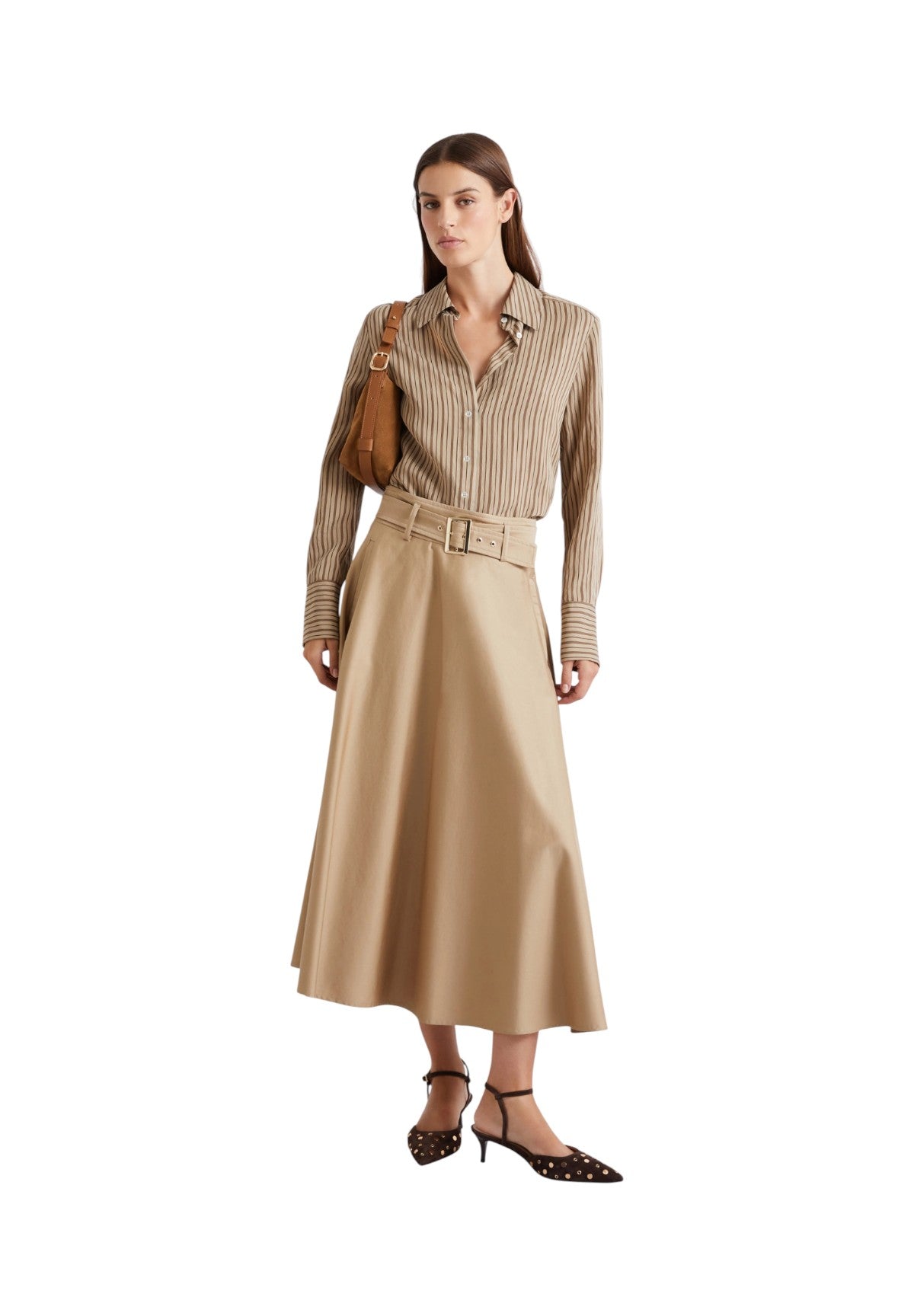 Camicia a Maniche Lunghe 2613111131200 MLLFOLK Nocciola