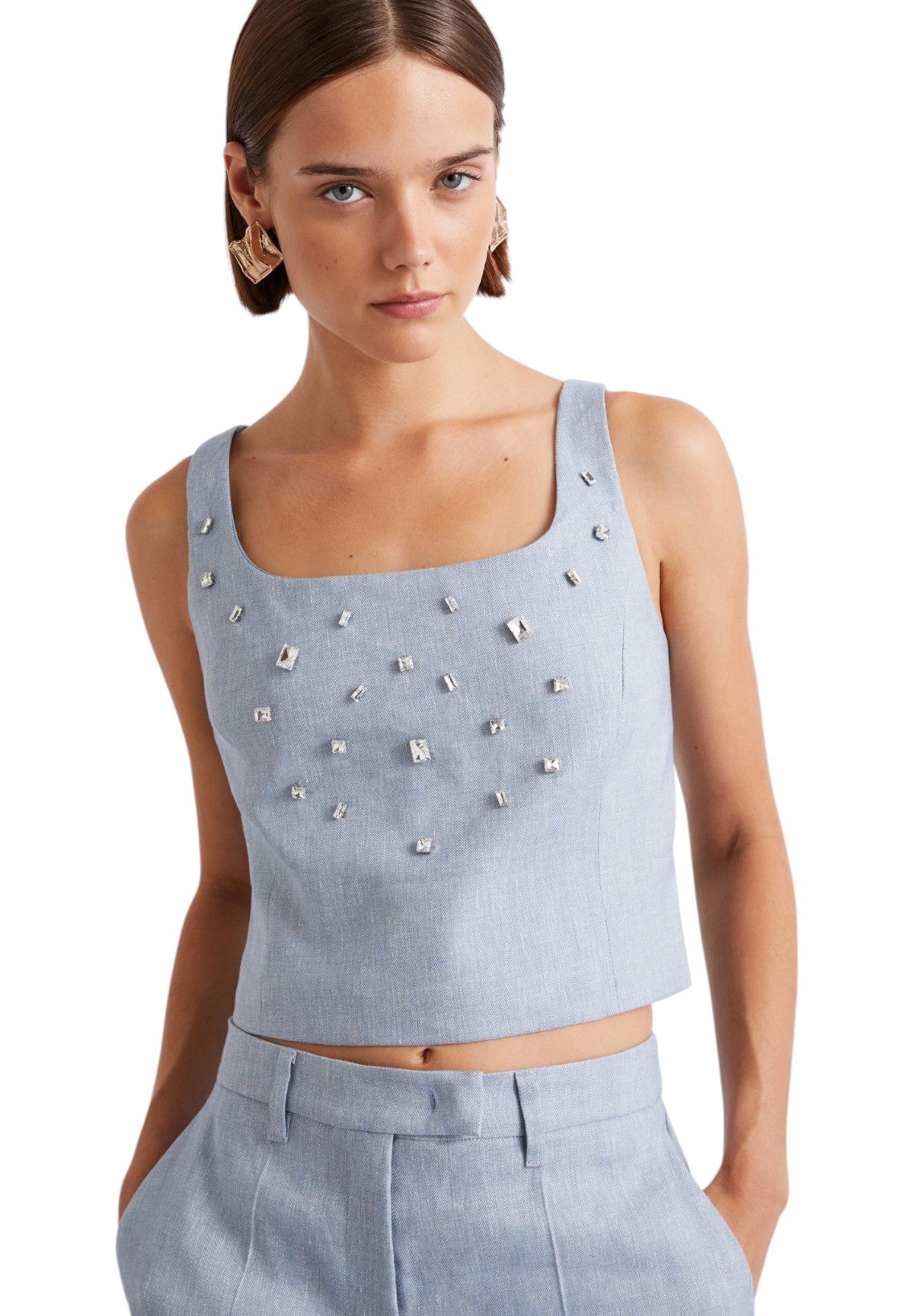 Top 2613161071200 MLLLEMMA Azzurro