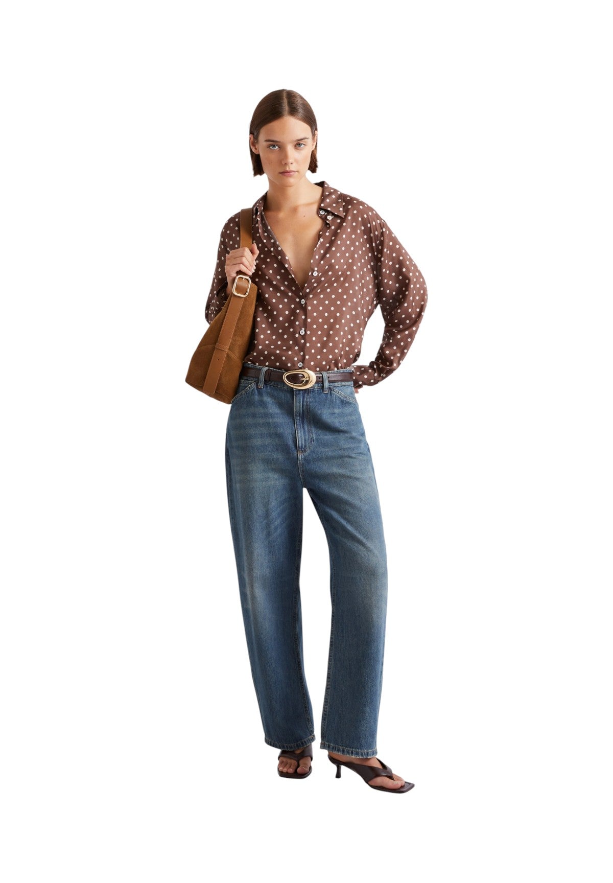 Camicia a Maniche Lunghe 2613111104200 MLSANGIO Marrone