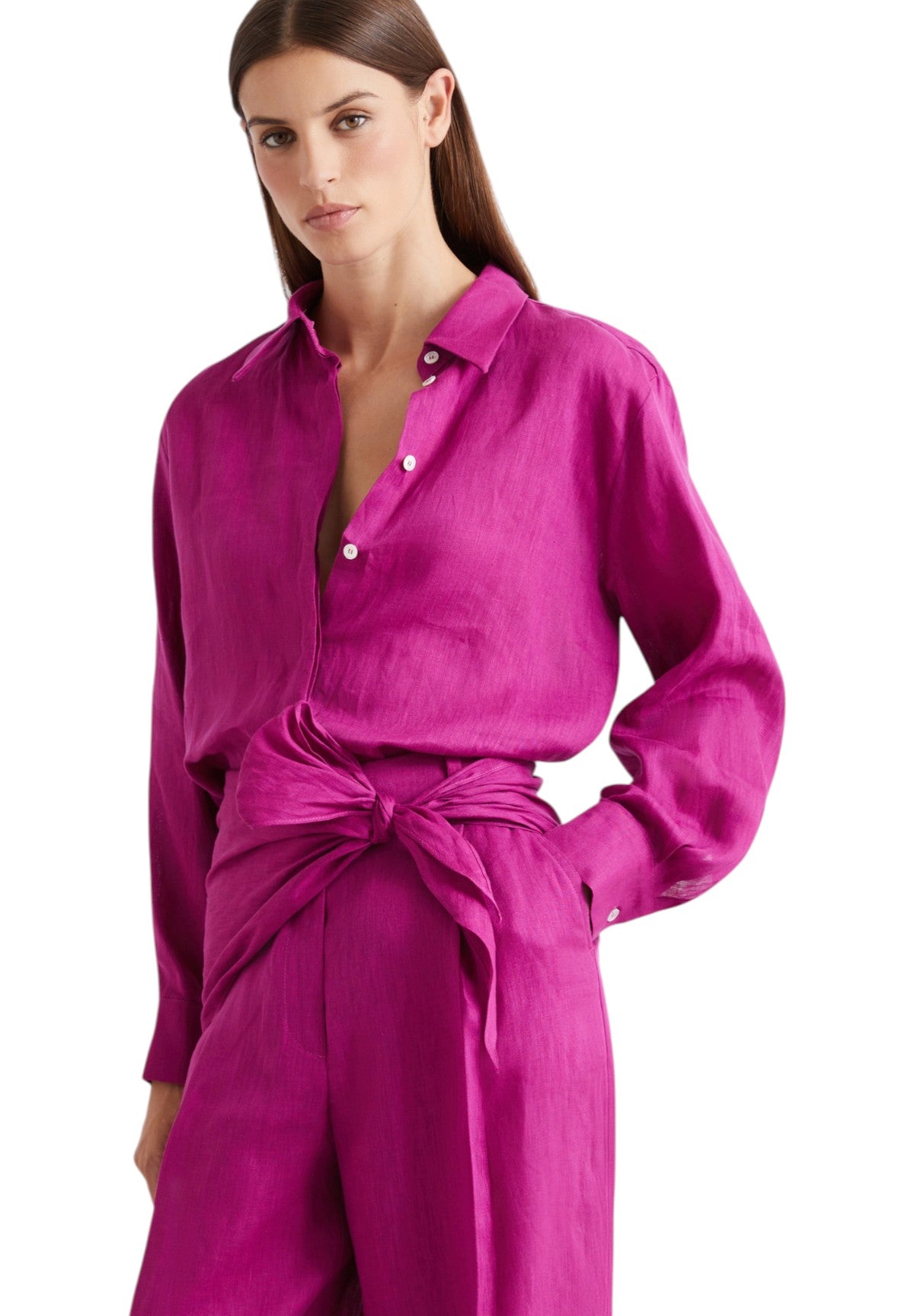 Camicia a Maniche Lunghe 2613111084200 MLSEDITORE Fuxia