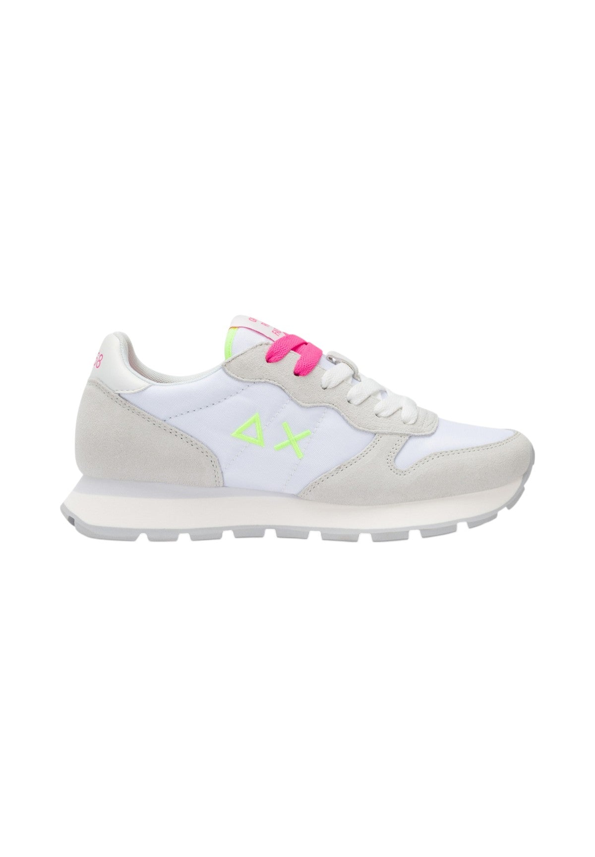 Sneakers Ally Solid Z36201 Bianco, Fuxia Fluo