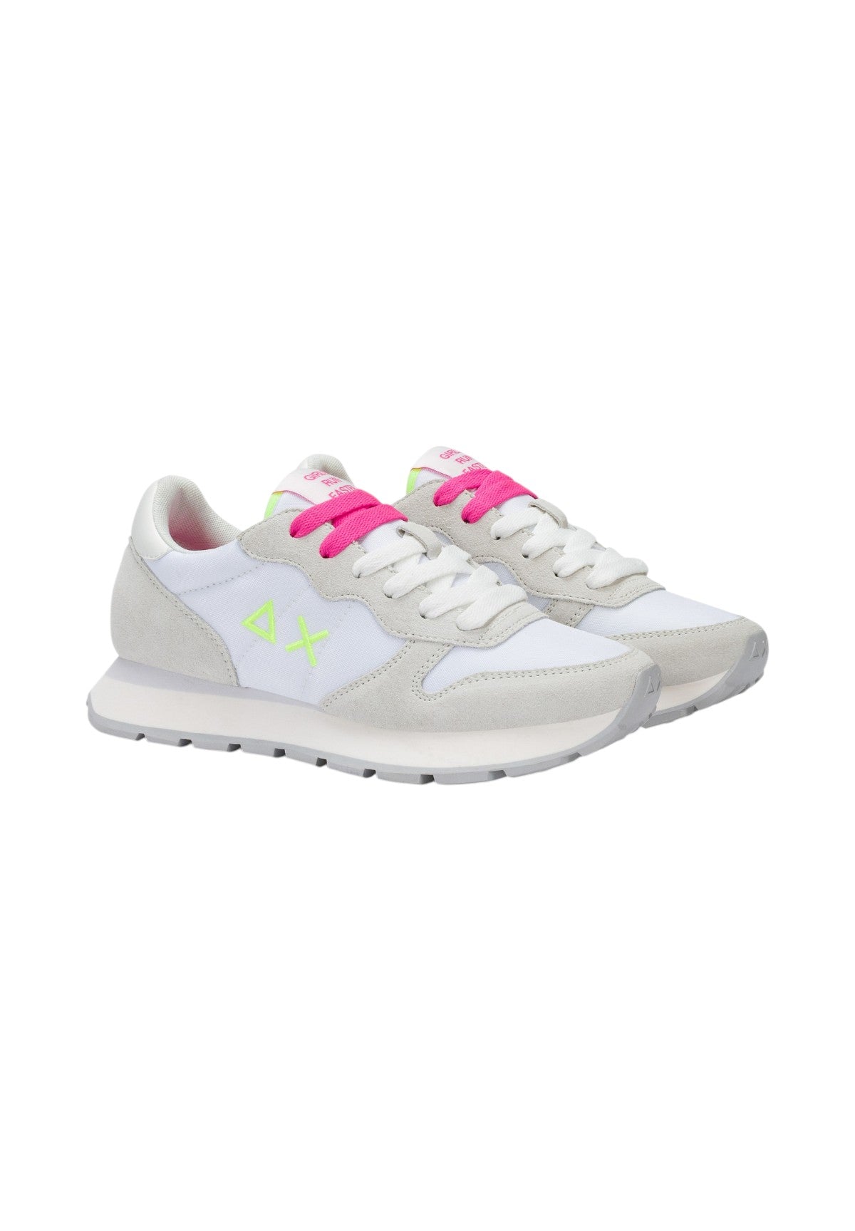 Sneakers Ally Solid Z36201 Bianco, Fuxia Fluo