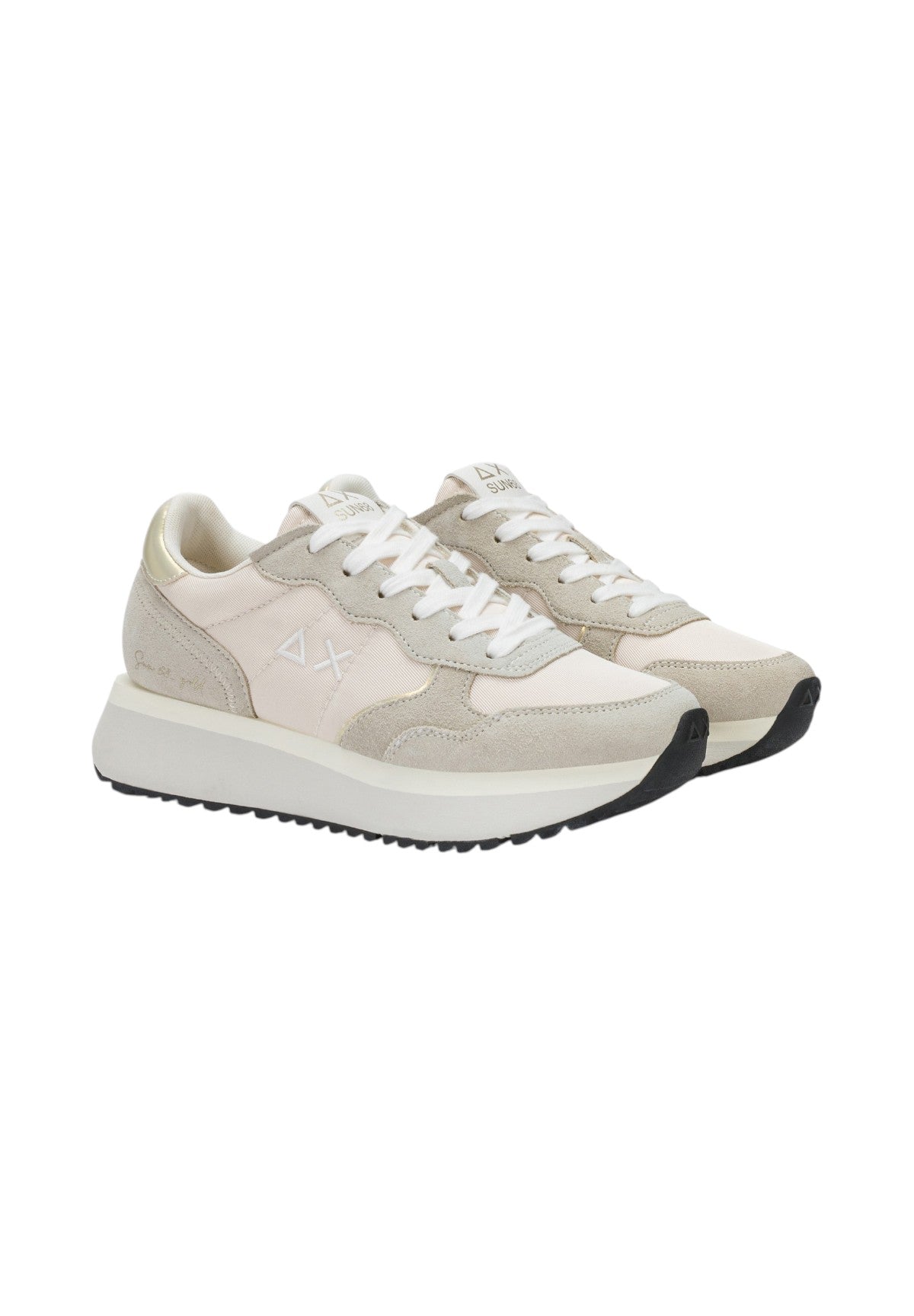 Sneakers Big Ally Gold Z36209 Bianco Panna