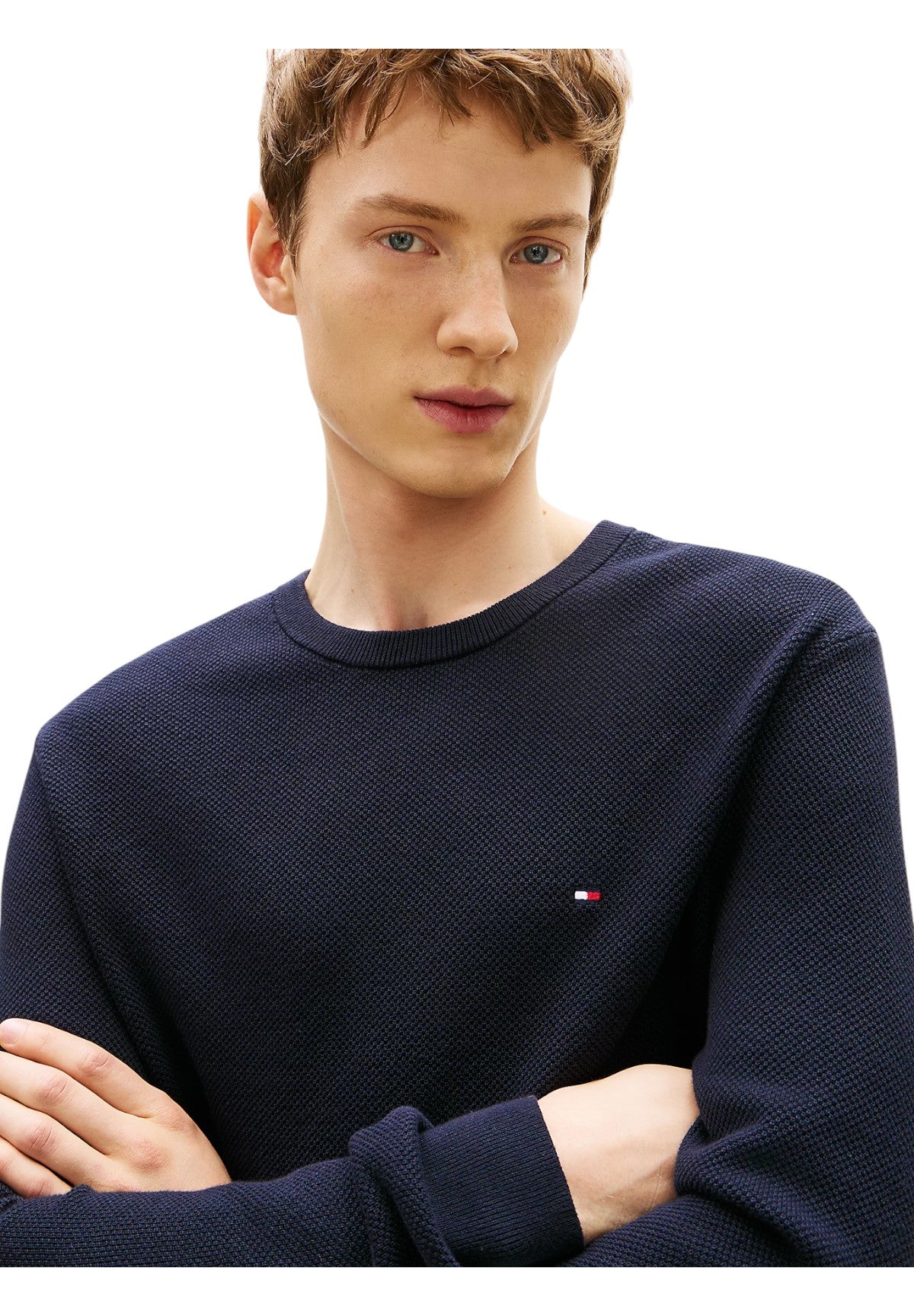 Maglione Girocollo Essential Structure MW0MW36347 Desert Sky