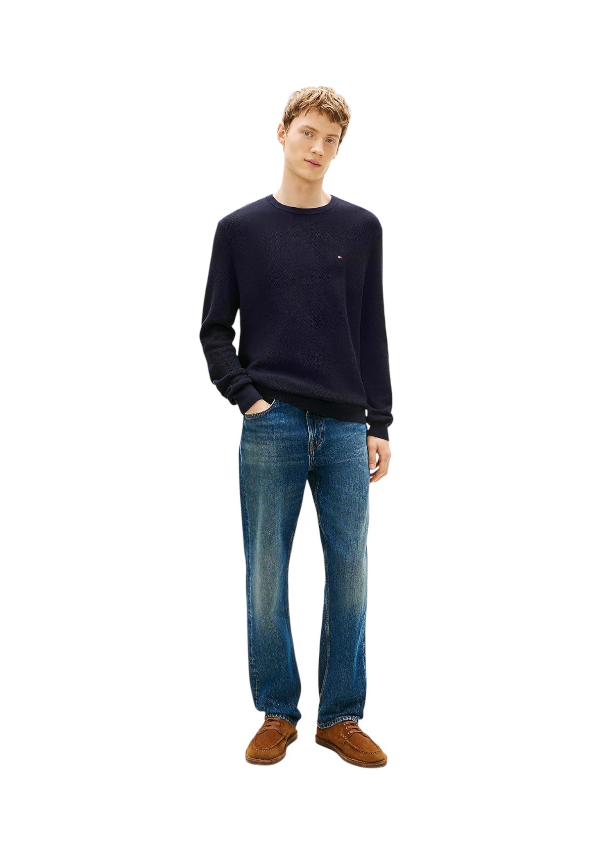 Maglione Girocollo Essential Structure MW0MW36347 Desert Sky