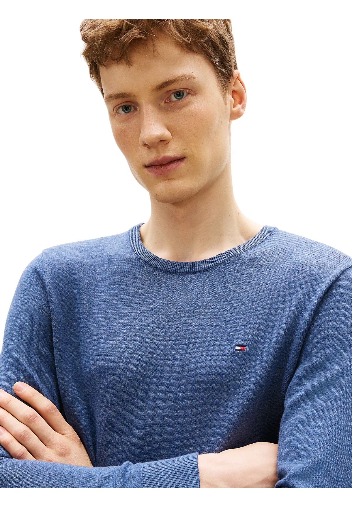 Maglione Girocollo Essential Ssnl Cotto MW0MW39999 Aegean Sea Heather