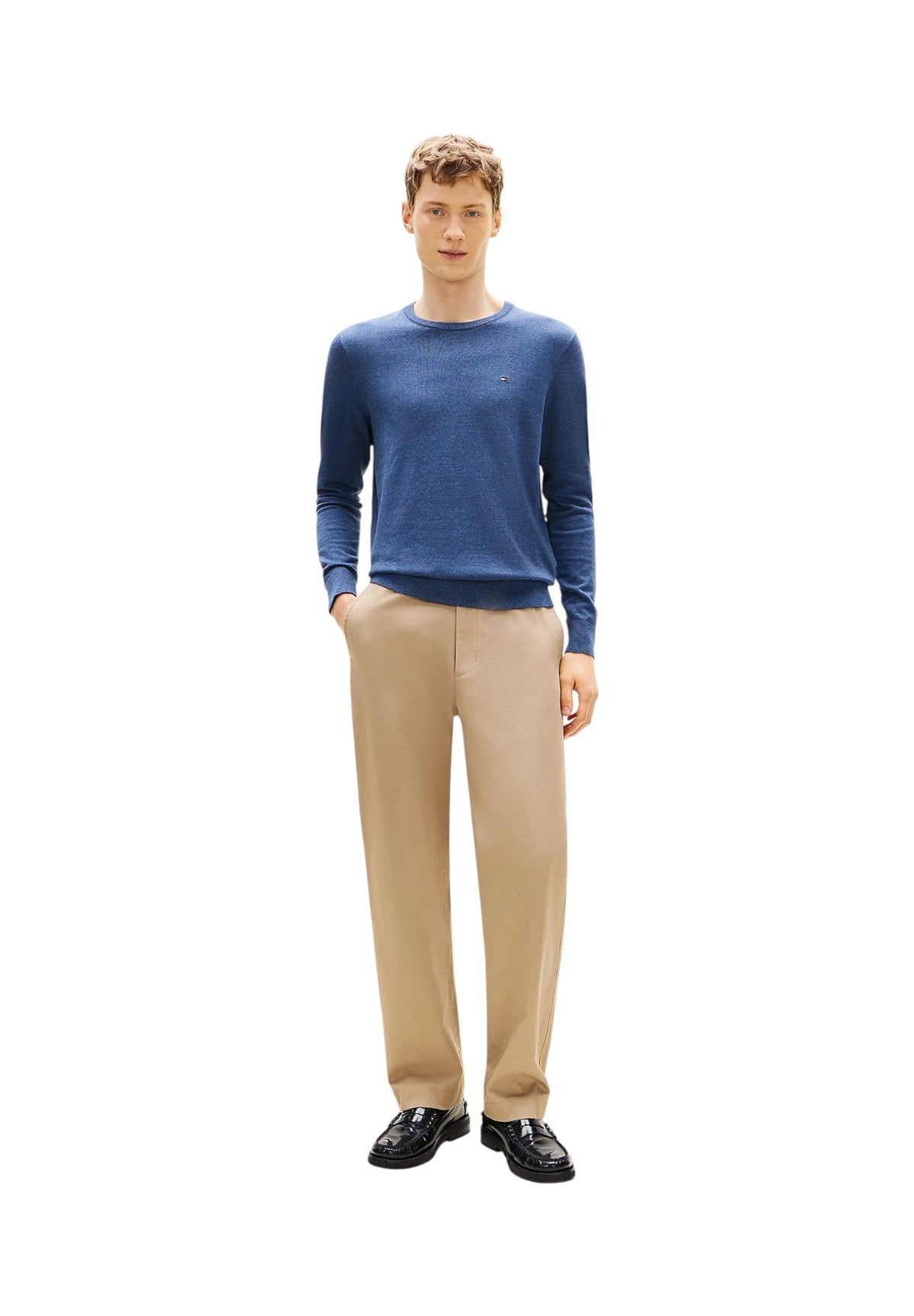 Maglione Girocollo Essential Ssnl Cotto MW0MW39999 Aegean Sea Heather