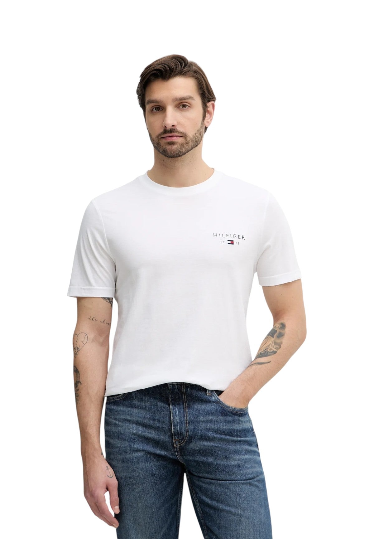 T-shirt a Maniche Corte Brand Love Small Hil MW0MW41456 White