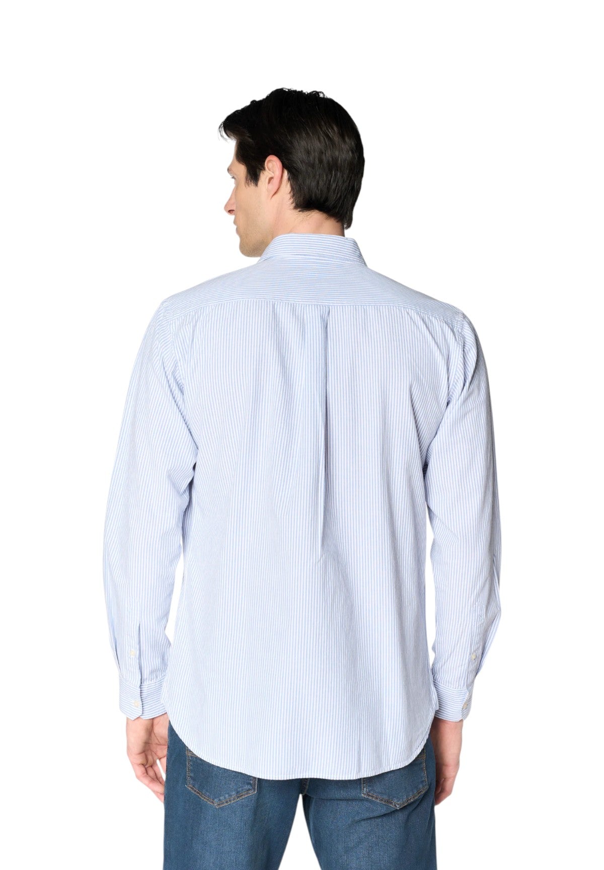 Camicia a Maniche Lunghe Ivor US43104016 Azzurro