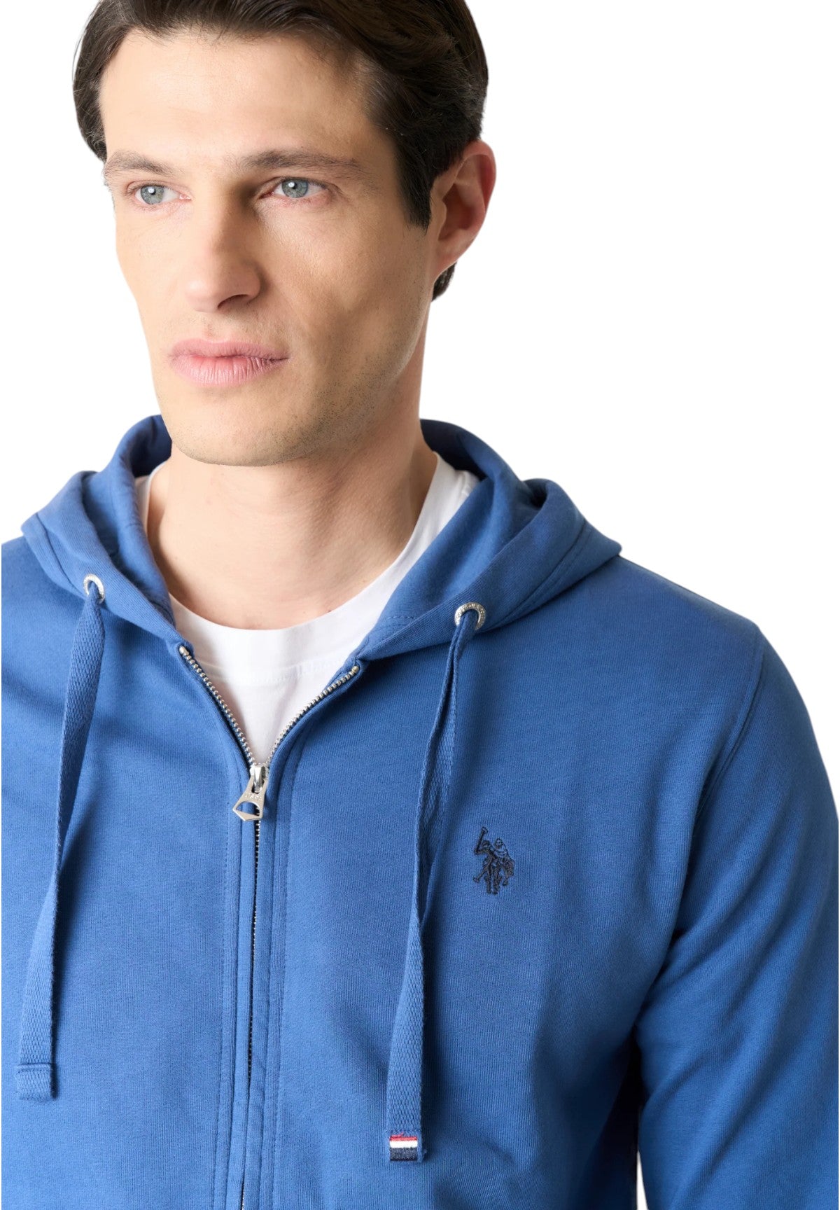 Felpa Full-Zip con Cappuccio Luke US43162003 Blu Navy