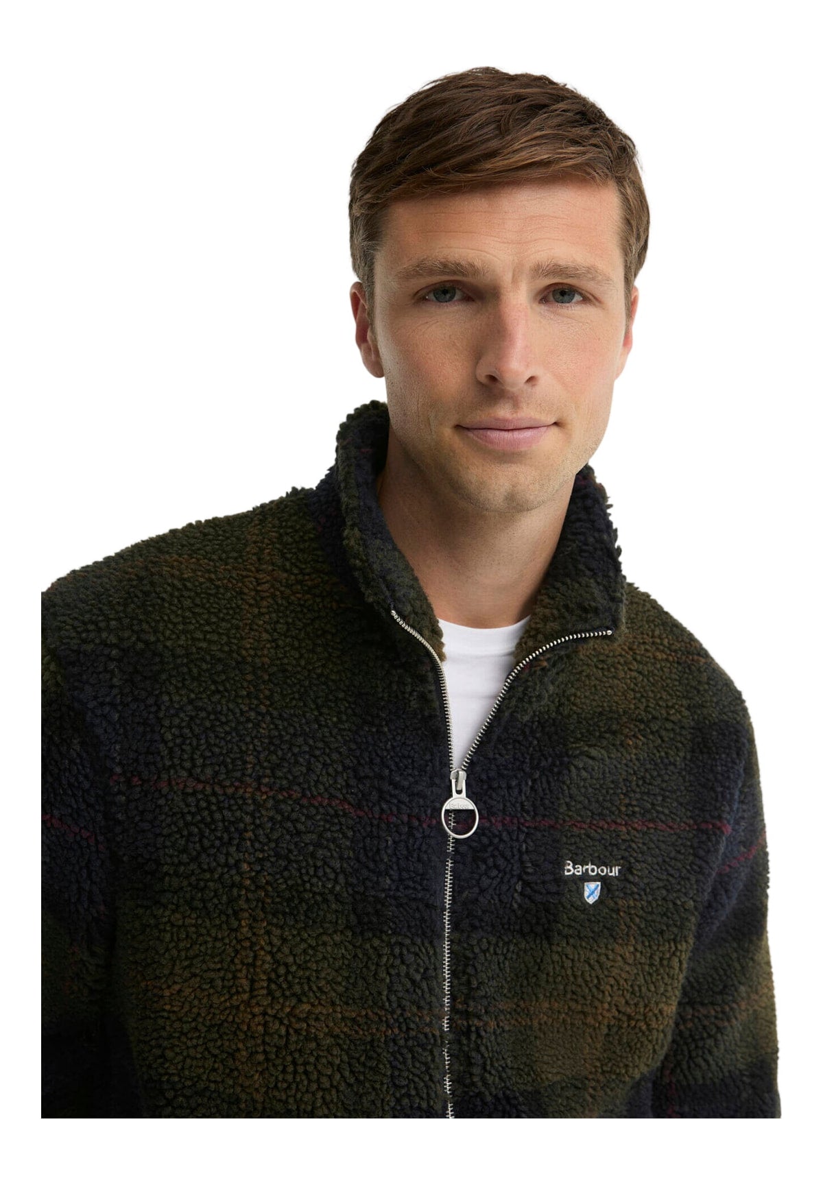 Pile Tartan Fleece Zip Through MFL0187 Shadow Classic Tartan