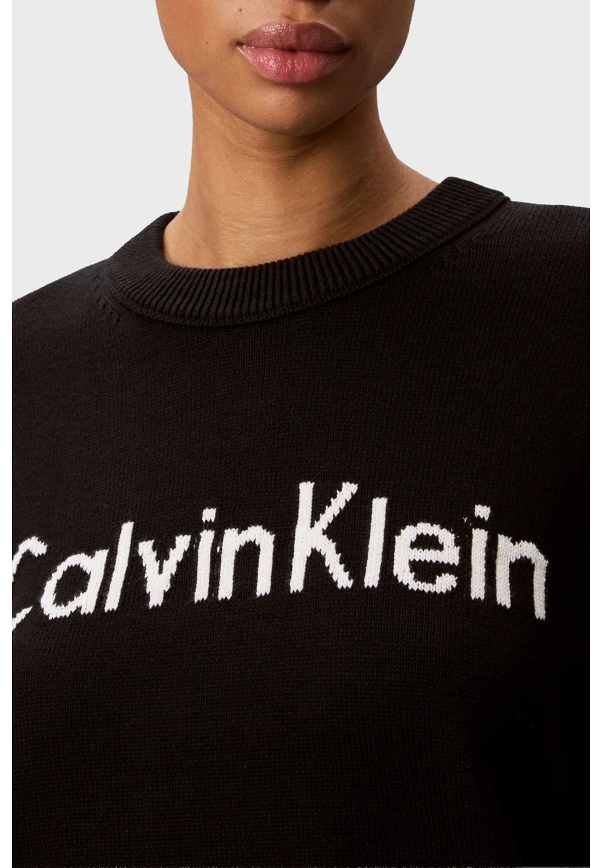 Maglione Girocollo Contrast Logo Ls Swe LV044G313G Black