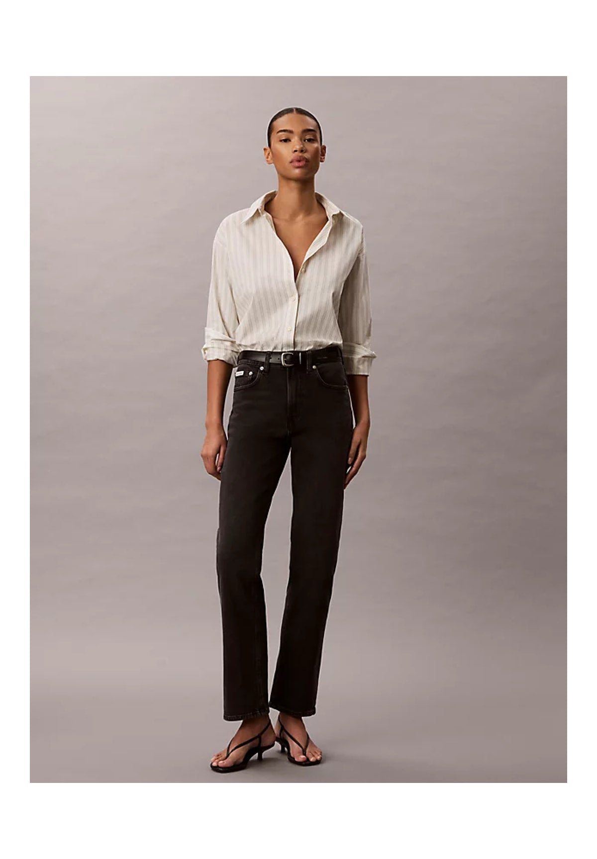 Jeans High Rise Straight M LV047F708G Midnight black