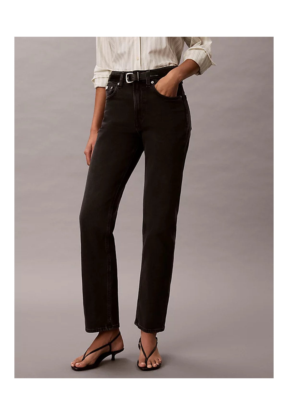 Jeans High Rise Straight M LV047F708G Midnight black