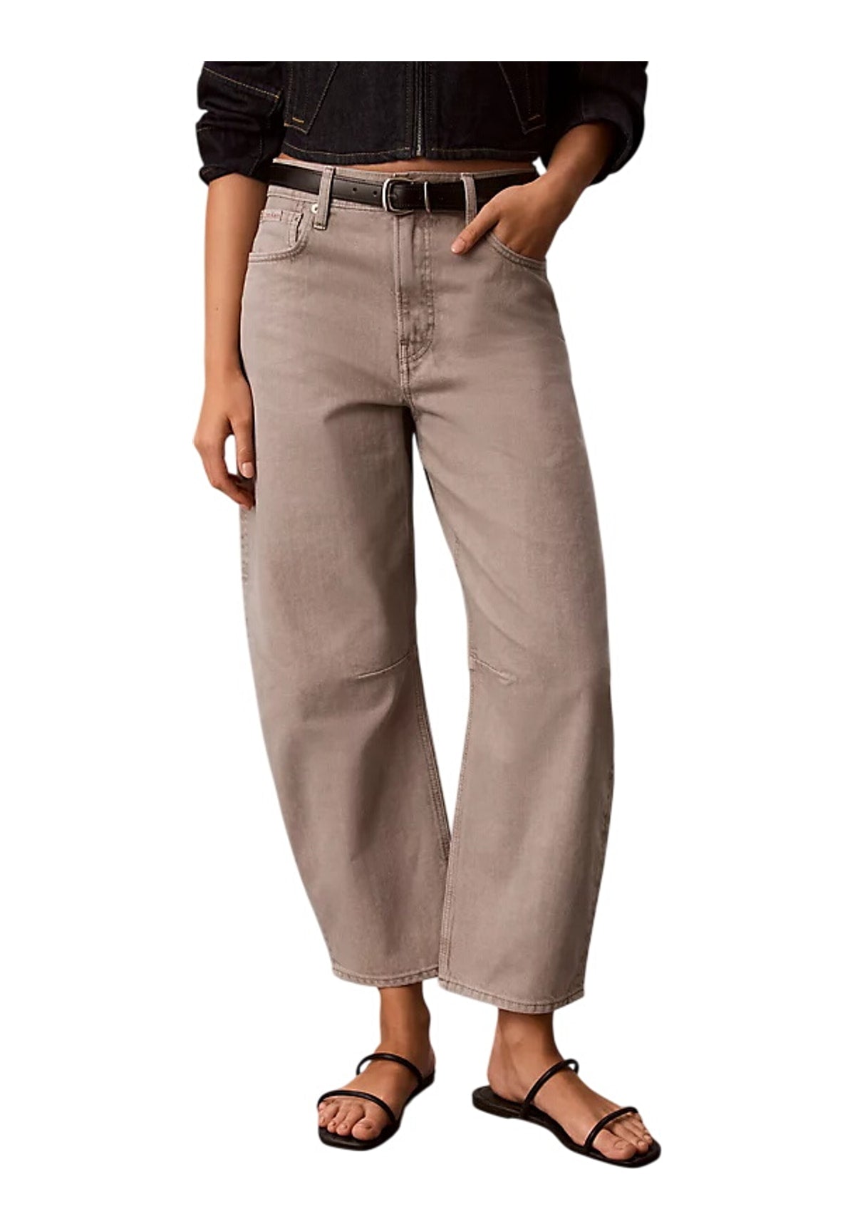 Jeans Cropped Barrel Jean LV047G900G Grey Sage