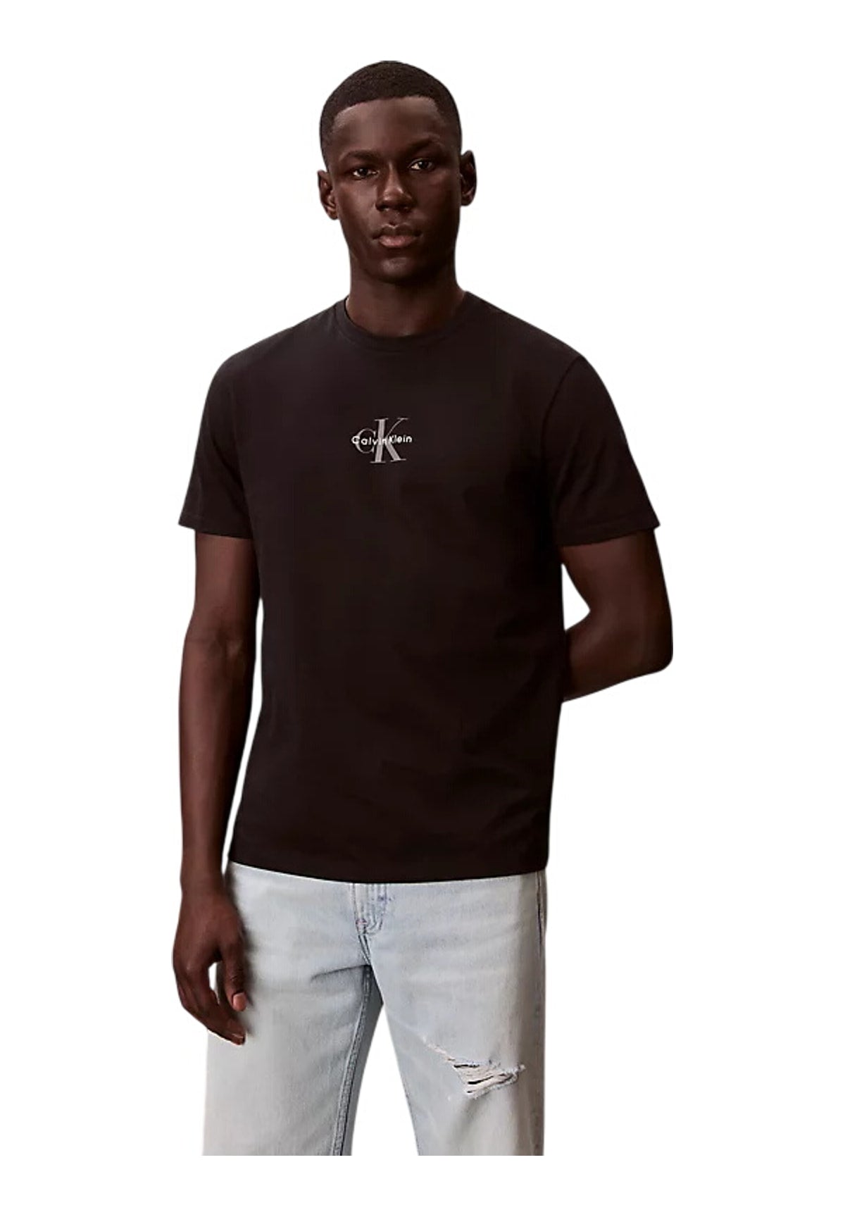 T-shirt a Maniche Corte Ss 30S Micro Monolog LV04RB866G Black