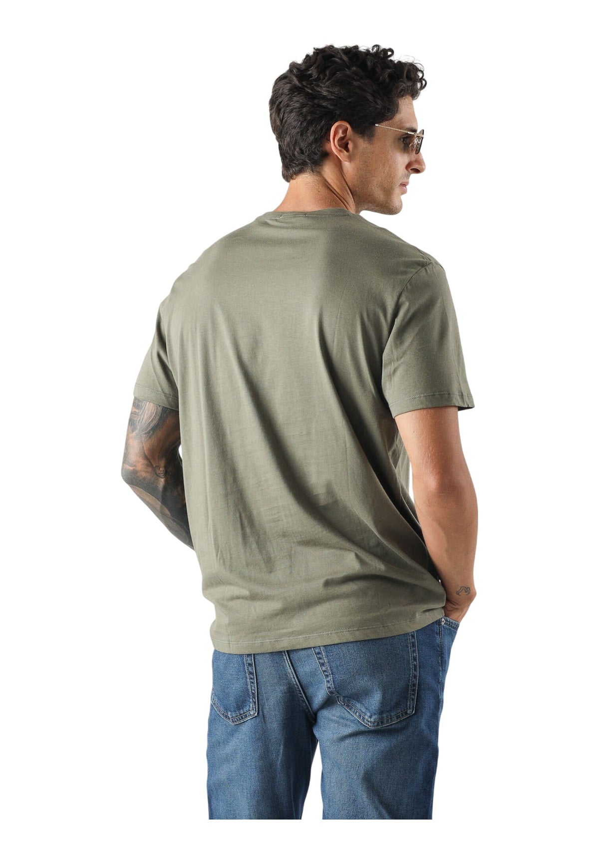 T-shirt a Maniche Corte Ss Badge 30S Jersey LV04RC272G Dusty Olive