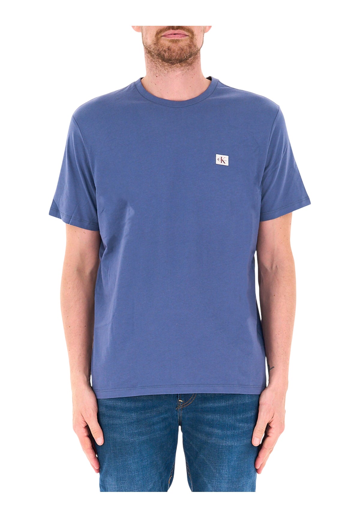 T-shirt a Maniche Corte Ss Badge 30S Jersey LV04RC272G Blue Nomad